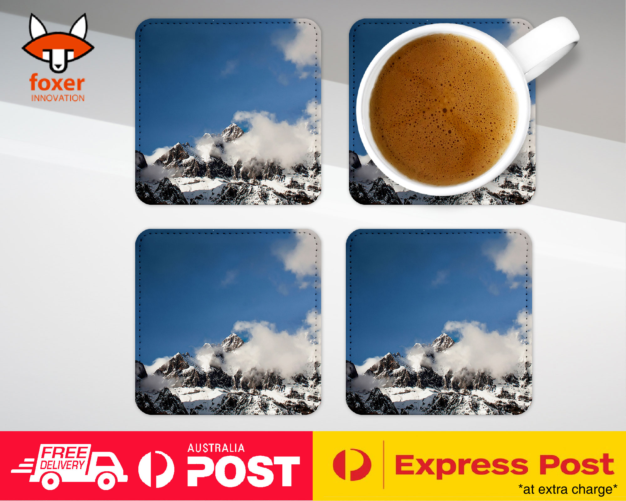 COASTER COFFEE DRINKING MAT|SNOWY MOUNTAIN - Imagen 16 de 21