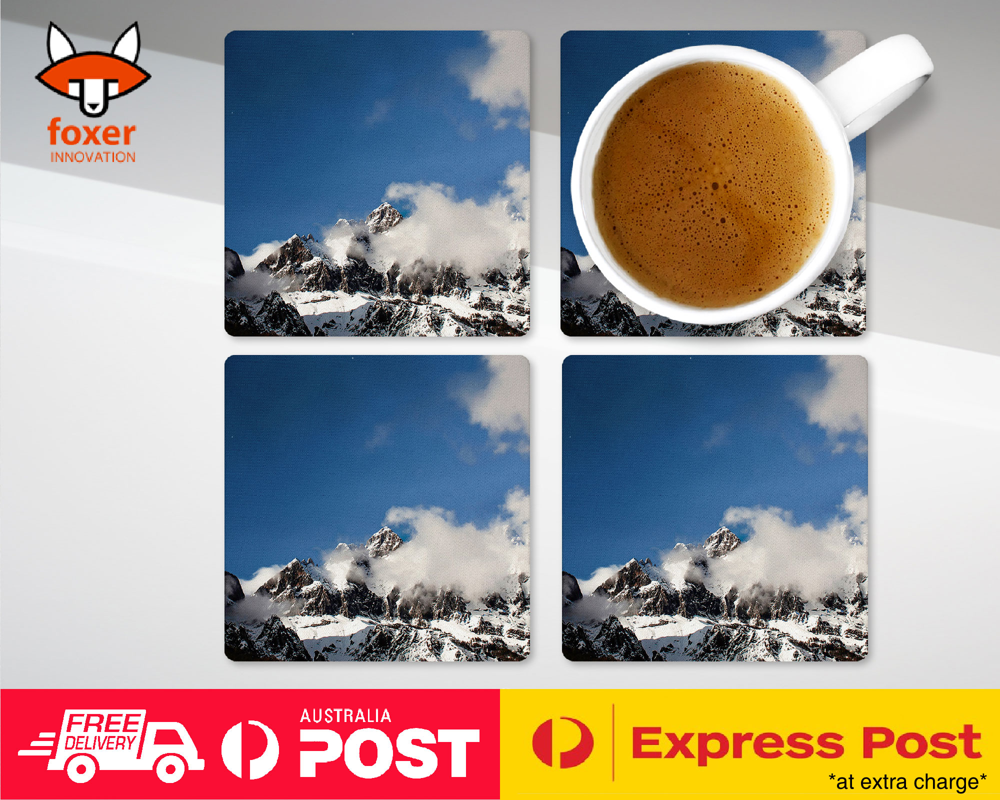 COASTER COFFEE DRINKING MAT|SNOWY MOUNTAIN - Imagen 13 de 21