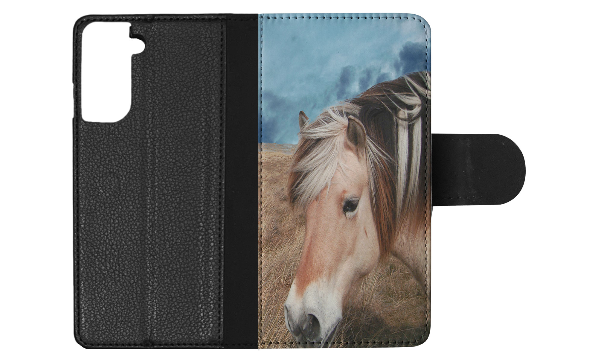 FLIP CASE FOR SAMSUNG GALAXY|HORSE ON FIELDS CLOUDY DAY - Picture 59 of 120