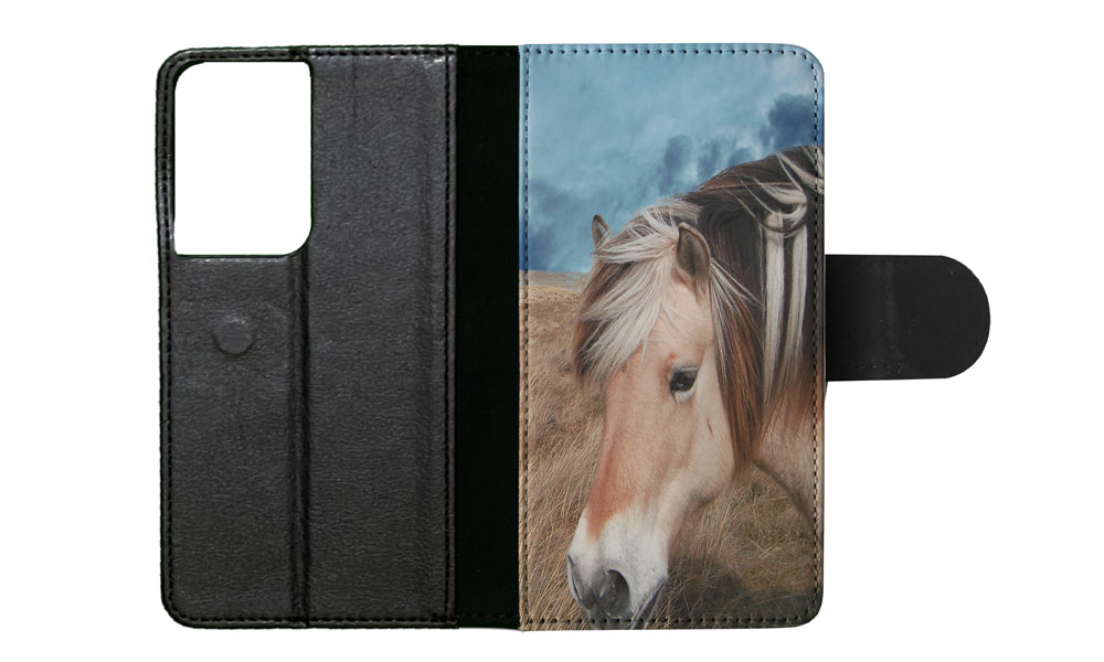 FLIP CASE FOR SAMSUNG GALAXY|HORSE ON FIELDS CLOUDY DAY - Picture 54 of 120