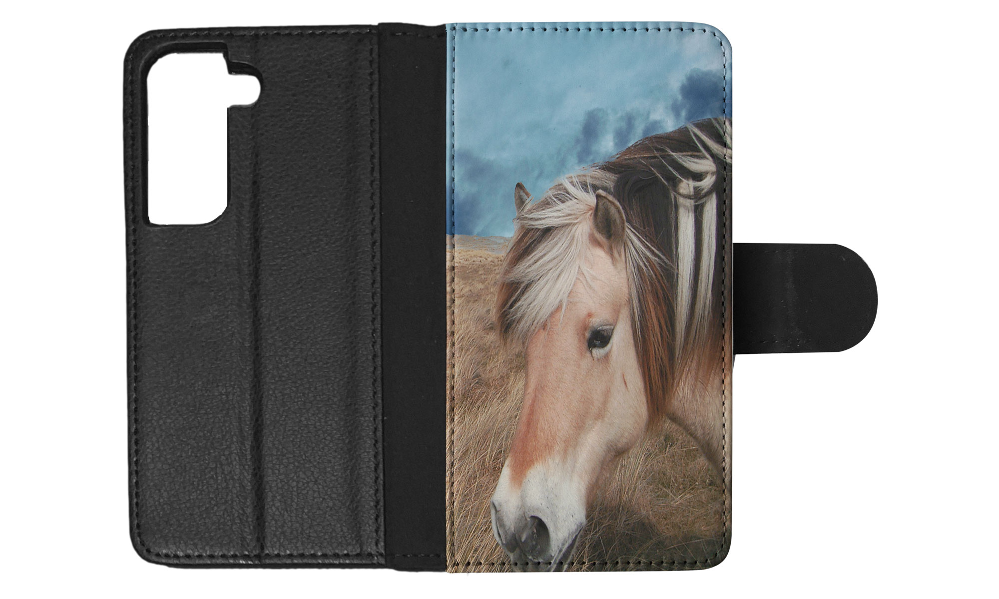 FLIP CASE FOR SAMSUNG GALAXY|HORSE ON FIELDS CLOUDY DAY - Picture 49 of 120