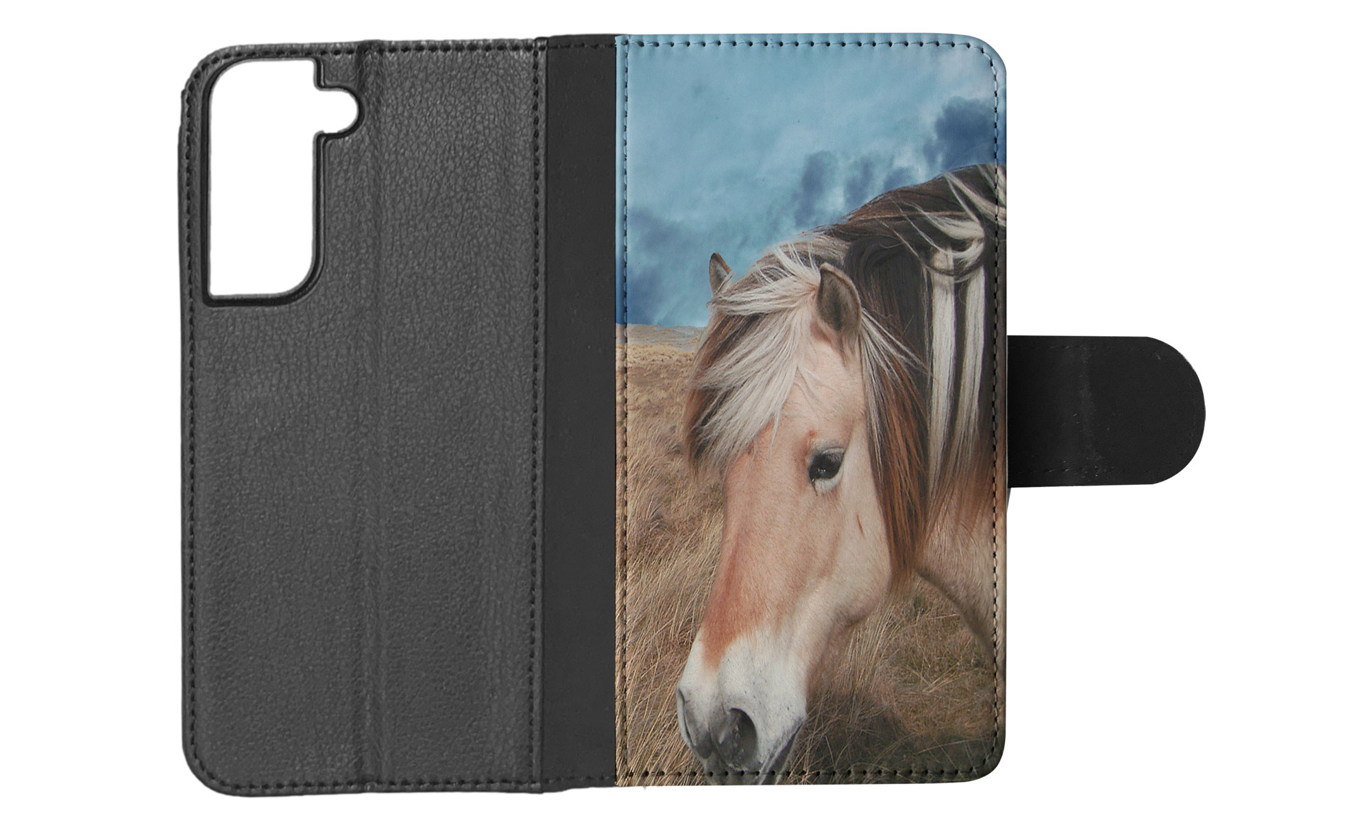 FLIP CASE FOR SAMSUNG GALAXY|HORSE ON FIELDS CLOUDY DAY - Picture 44 of 120