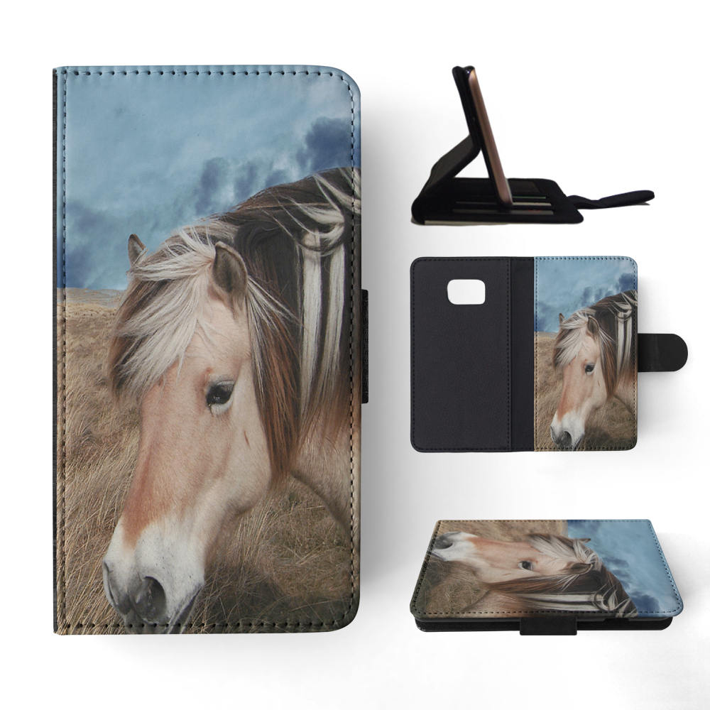 FLIP CASE FOR SAMSUNG GALAXY|HORSE ON FIELDS CLOUDY DAY - Picture 116 of 120