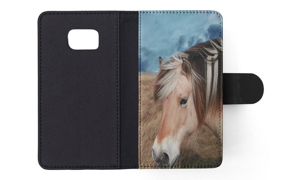 FLIP CASE FOR SAMSUNG GALAXY|HORSE ON FIELDS CLOUDY DAY - Picture 119 of 120