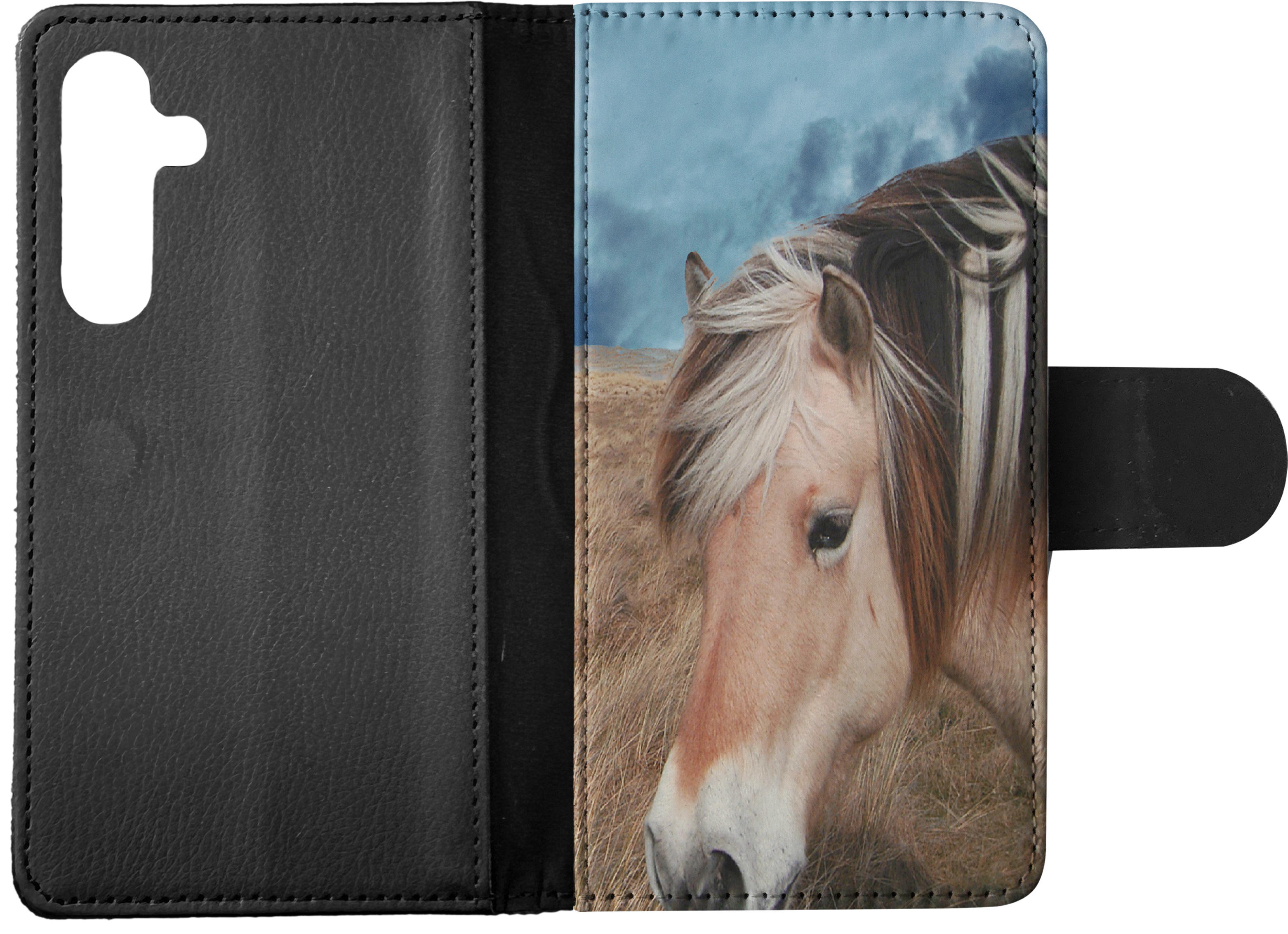 FLIP CASE FOR SAMSUNG GALAXY|HORSE ON FIELDS CLOUDY DAY - Picture 14 of 120