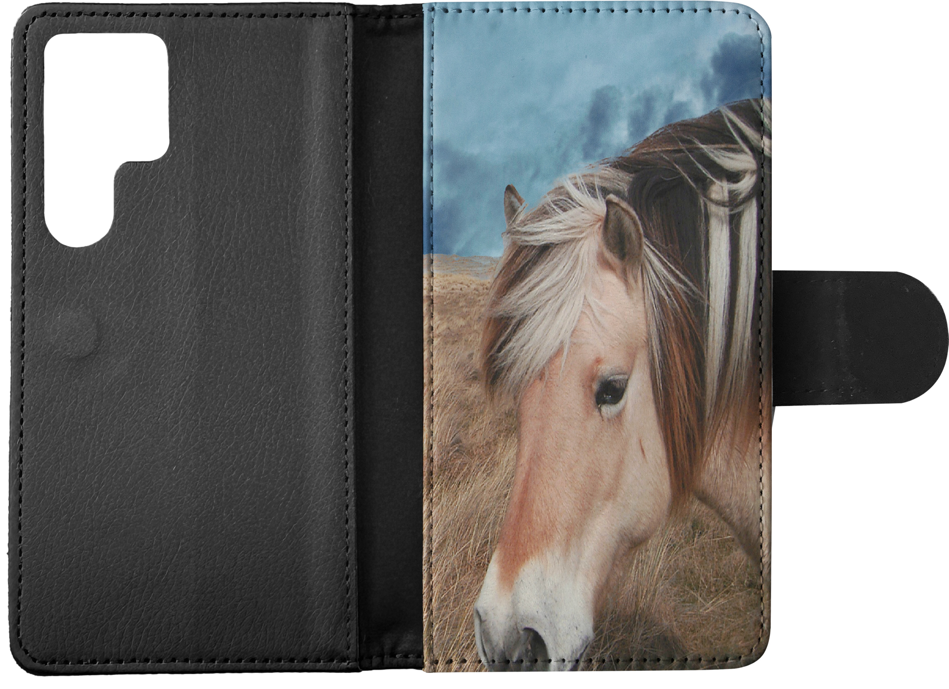 FLIP CASE FOR SAMSUNG GALAXY|HORSE ON FIELDS CLOUDY DAY - Picture 9 of 120