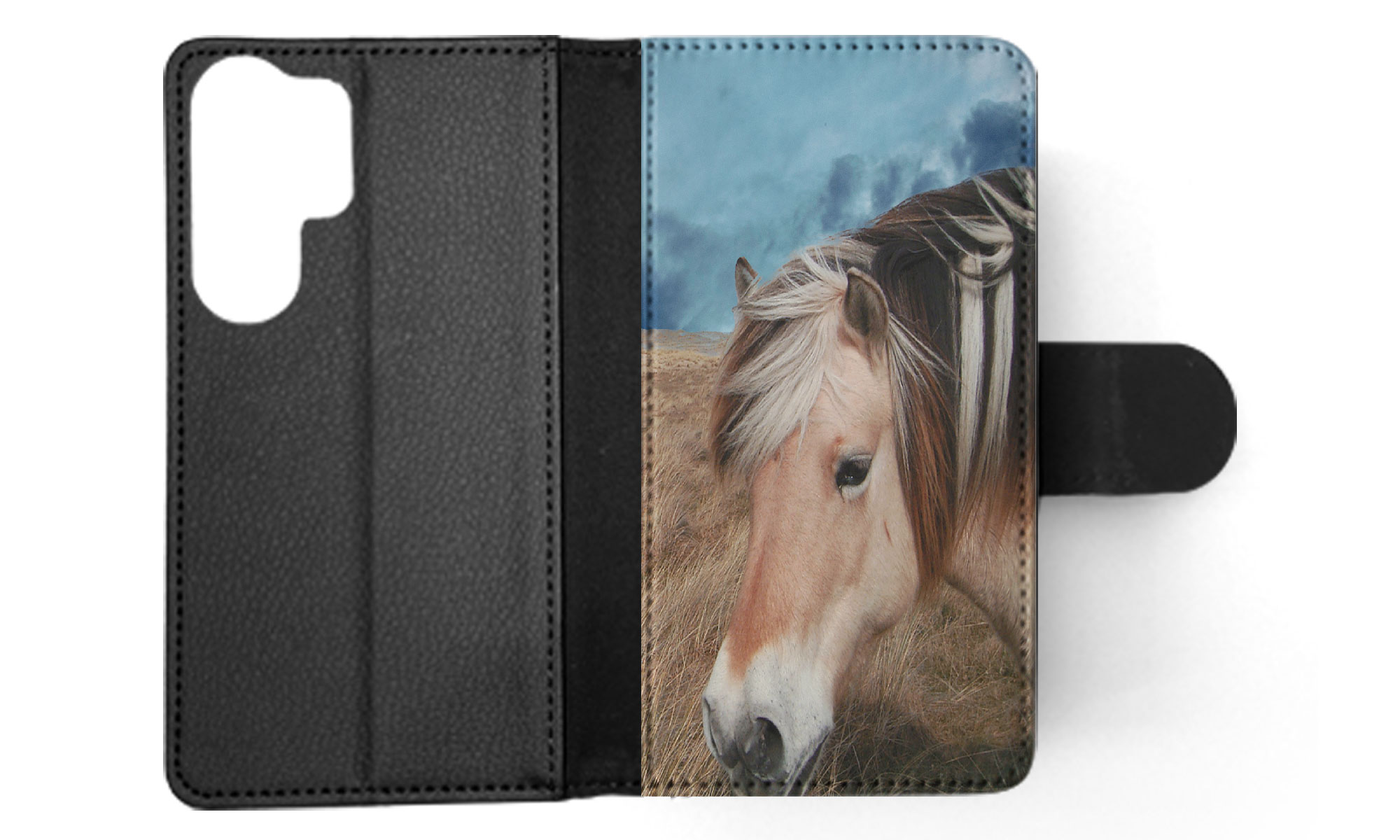 FLIP CASE FOR SAMSUNG GALAXY|HORSE ON FIELDS CLOUDY DAY - Picture 24 of 120