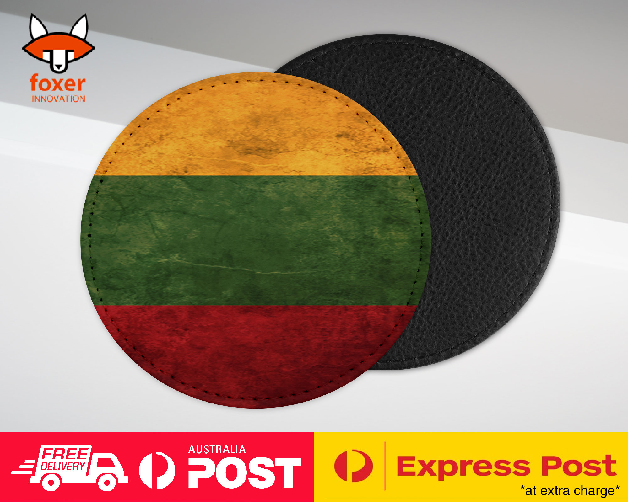 COASTER COFFEE DRINKING MAT|LITHUANIA COUNTRY FLAG 89 - Picture 5 of 21