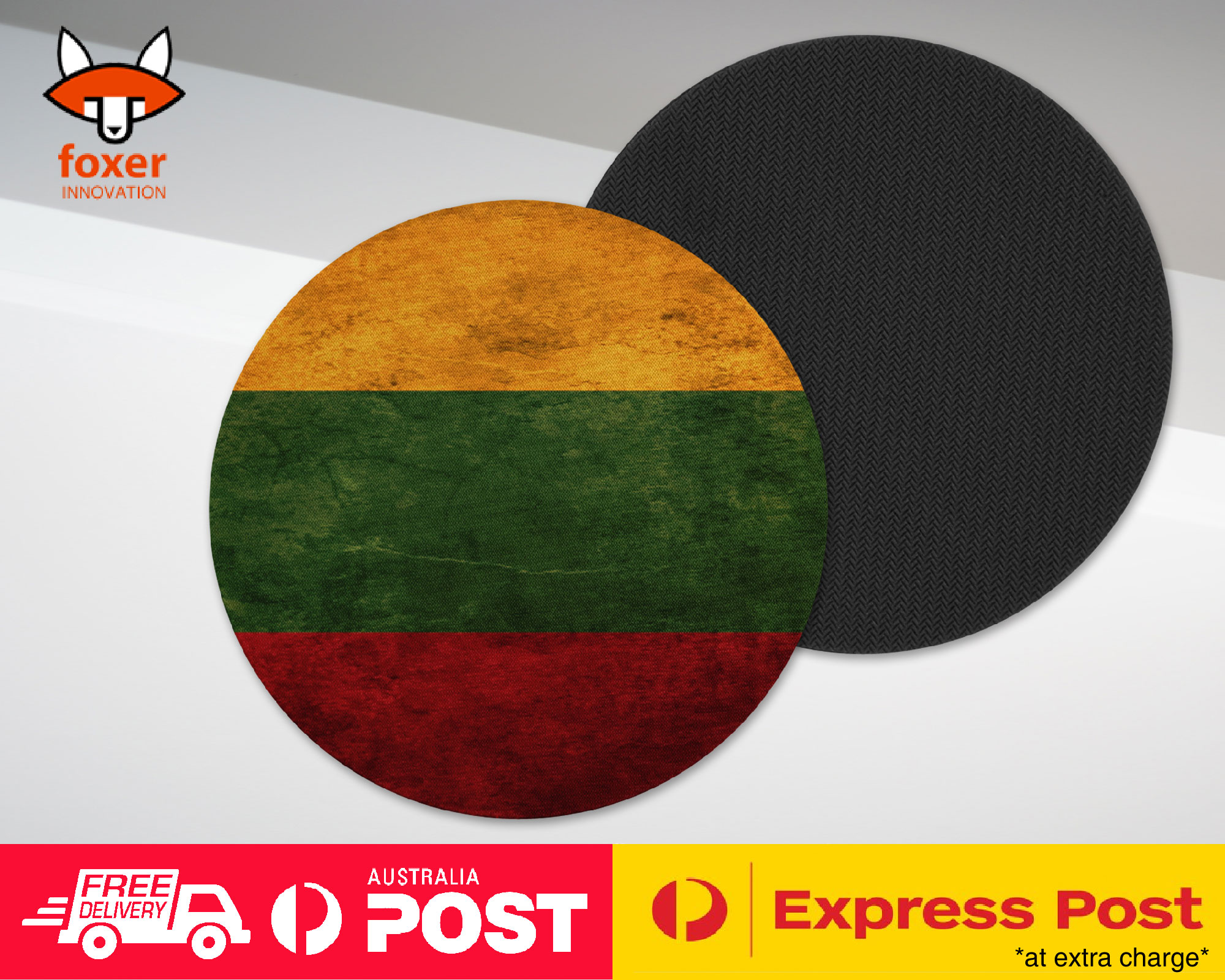 COASTER COFFEE DRINKING MAT|LITHUANIA COUNTRY FLAG 89 - Picture 2 of 21