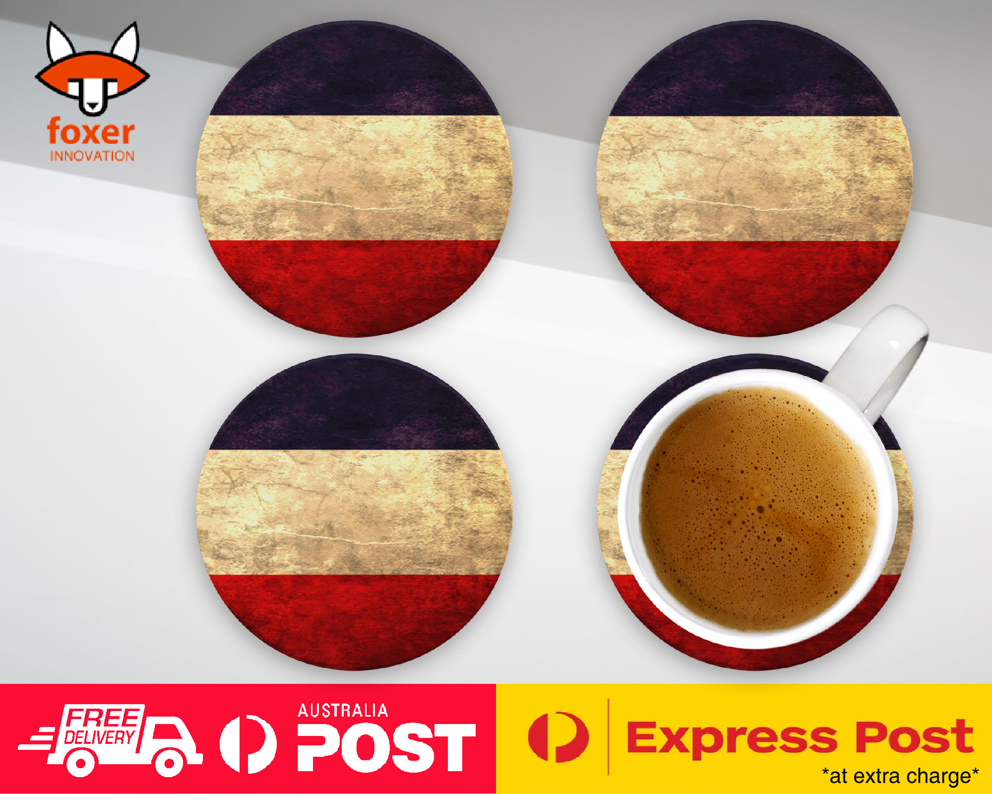COASTER COFFEE DRINKING MAT|LOS ALTOS COUNTRY FLAG - Imagen 9 de 21