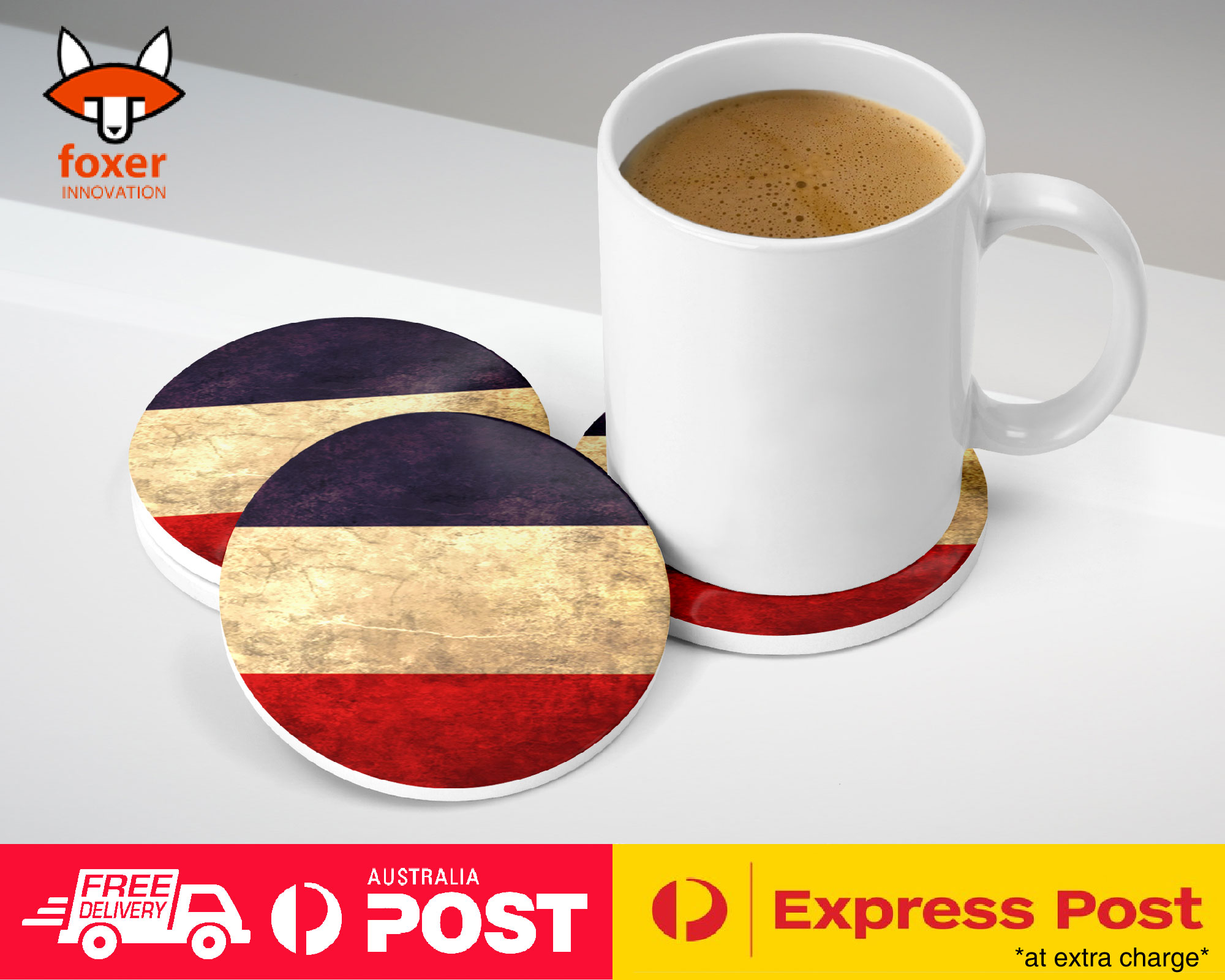 COASTER COFFEE DRINKING MAT|LOS ALTOS COUNTRY FLAG - Imagen 10 de 21