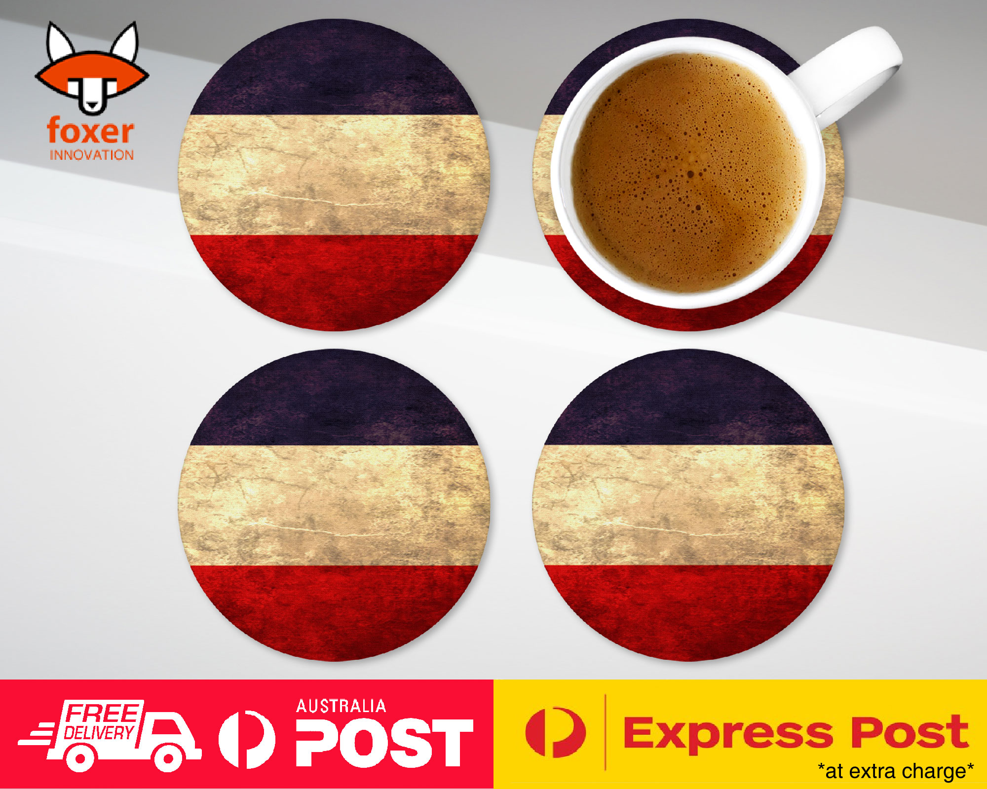 COASTER COFFEE DRINKING MAT|LOS ALTOS COUNTRY FLAG - Imagen 3 de 21