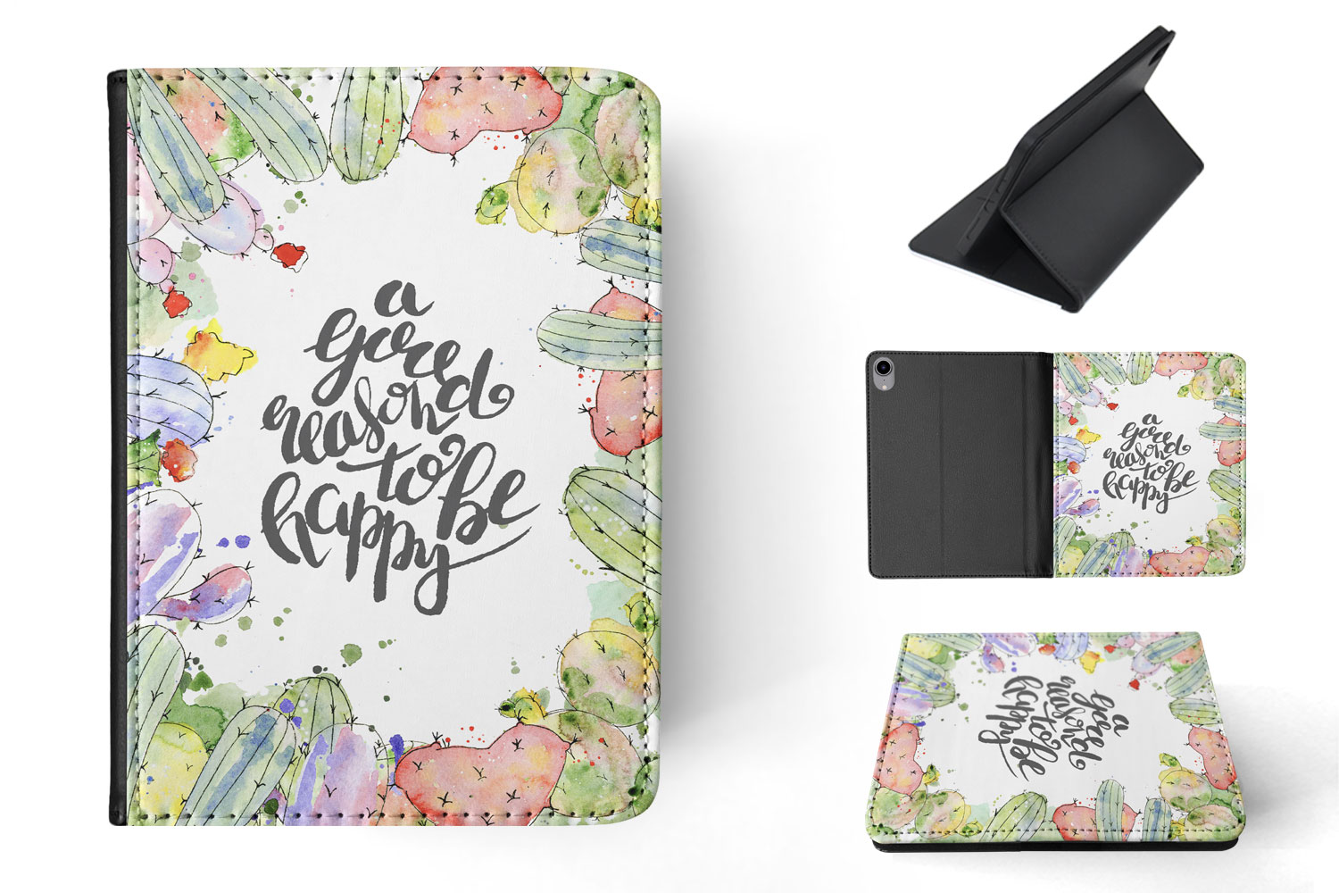 CASE COVER FOR APPLE IPAD|WATERCOLOR CACTUS PATTERN #7 - Bild 6 von 55