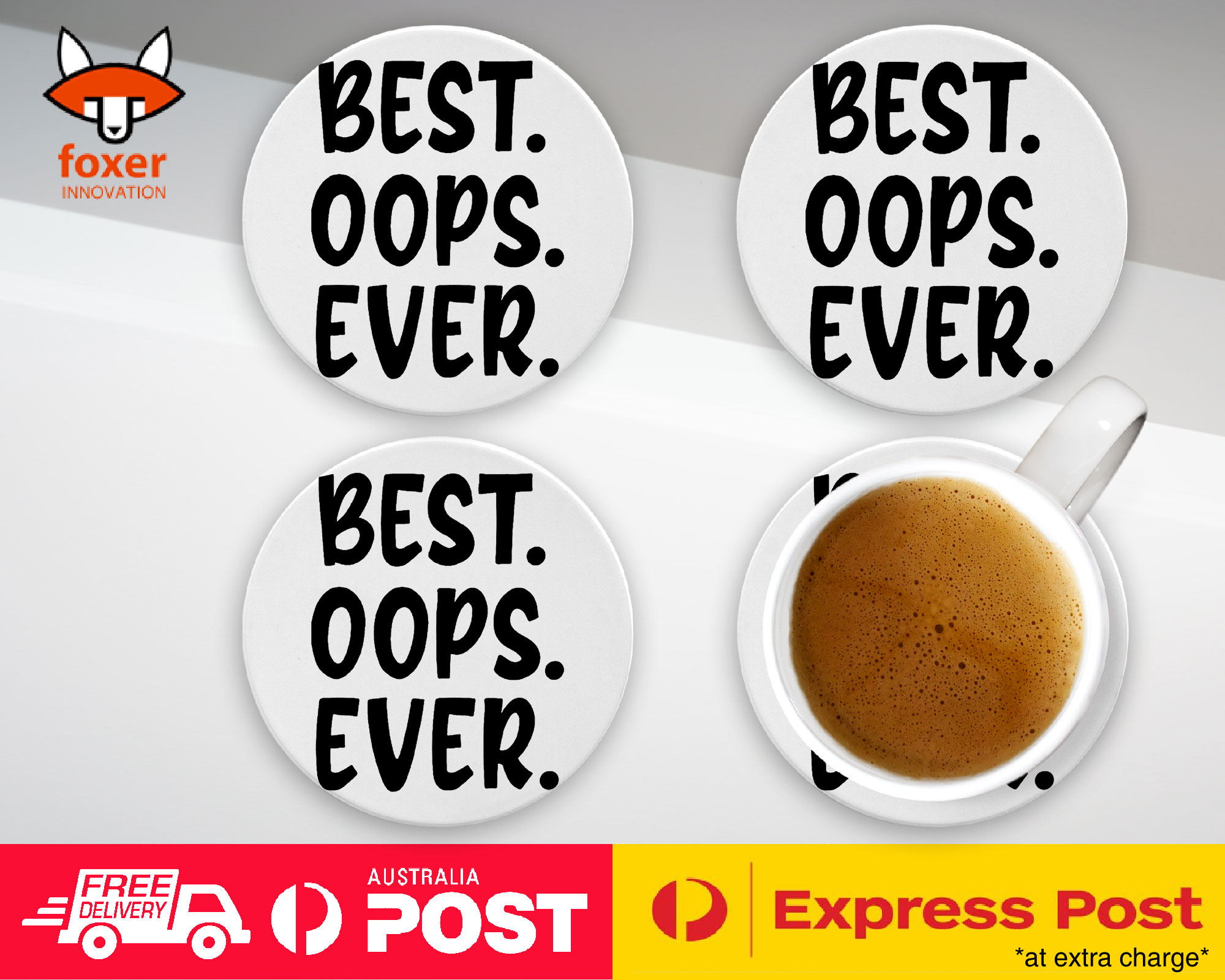 COASTER COFFEE DRINKING MAT|FUN CUTE FUNNY POSITIVE QUOTE #6