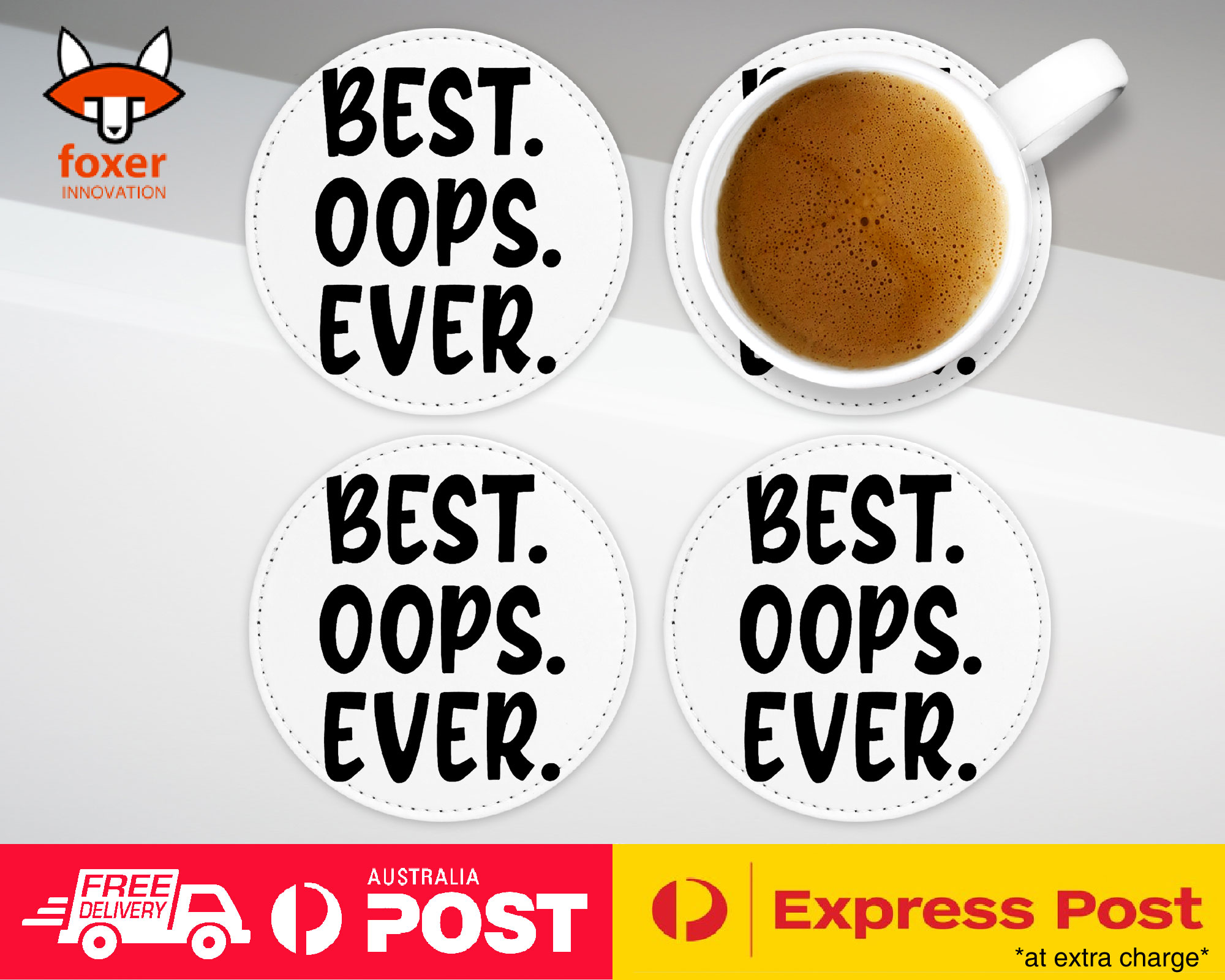COASTER COFFEE DRINKING MAT|FUN CUTE FUNNY POSITIVE QUOTE #6