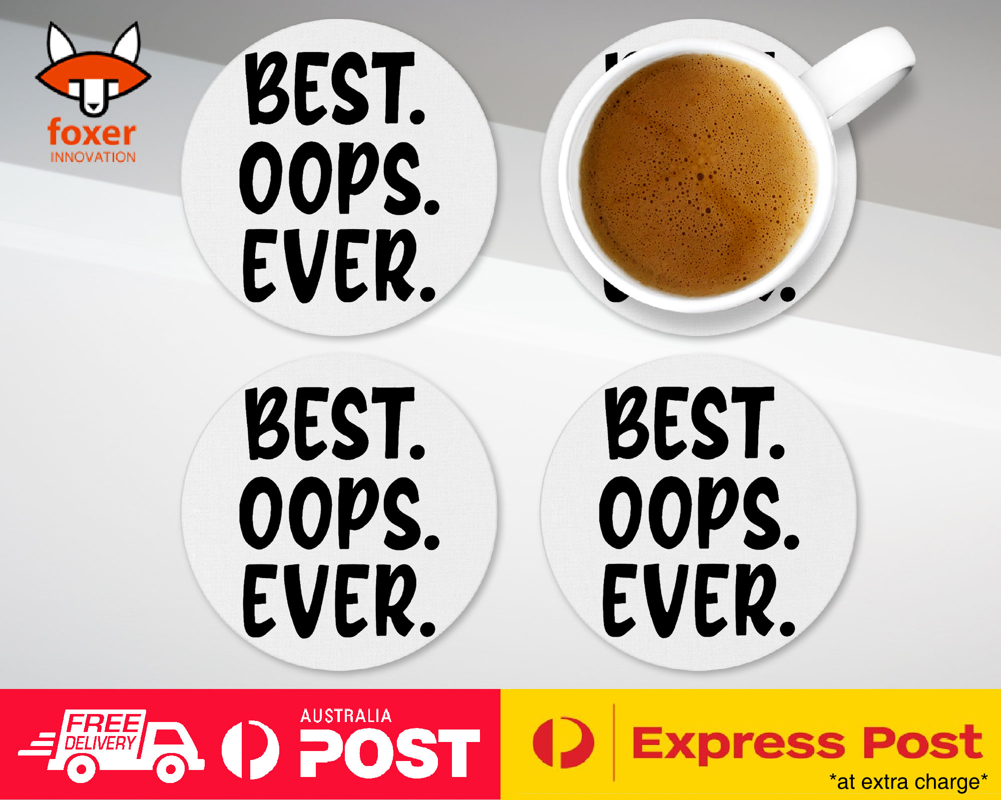 COASTER COFFEE DRINKING MAT|FUN CUTE FUNNY POSITIVE QUOTE #6