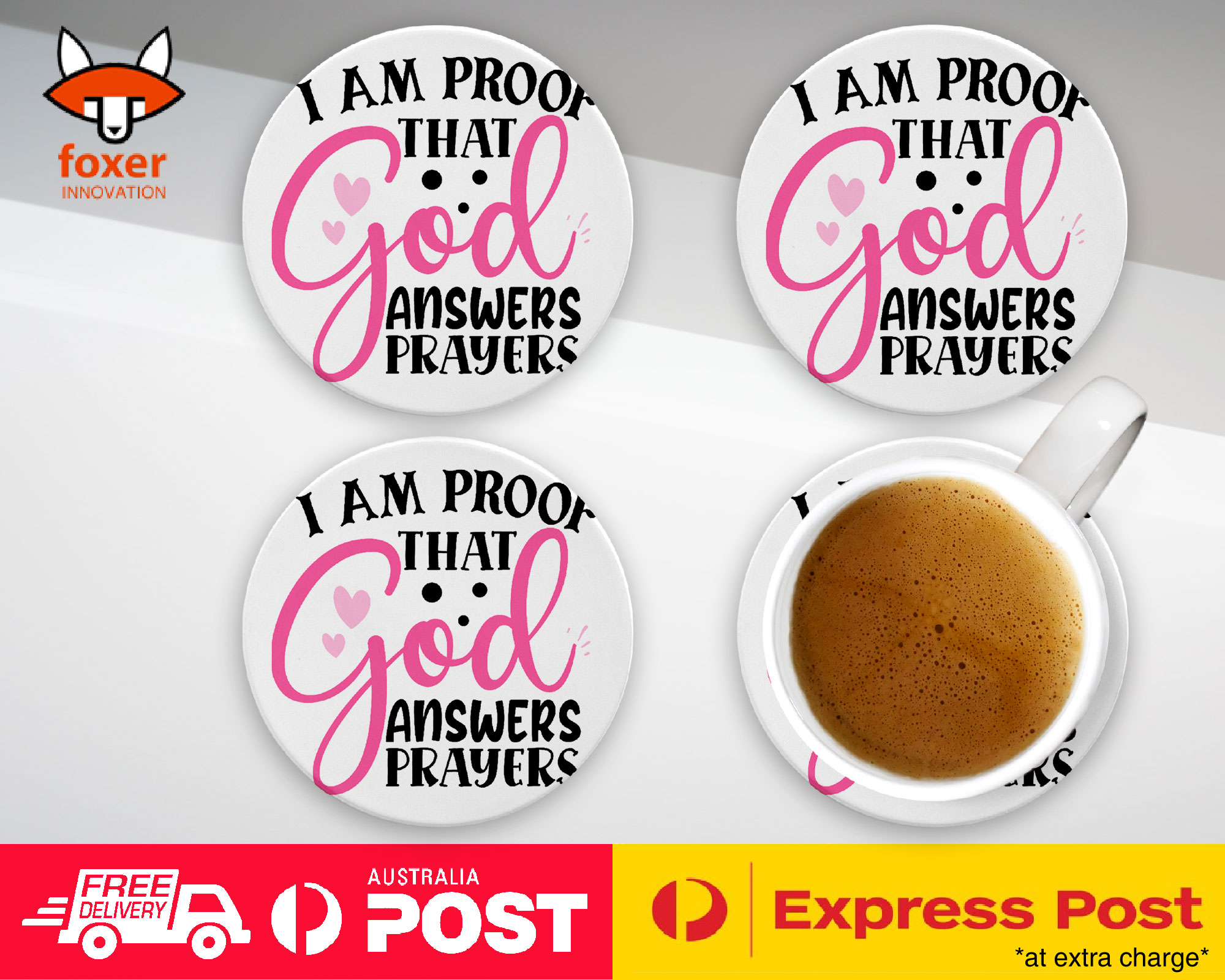 COASTER COFFEE DRINKING MAT|FUN CUTE FUNNY POSITIVE QUOTE #9