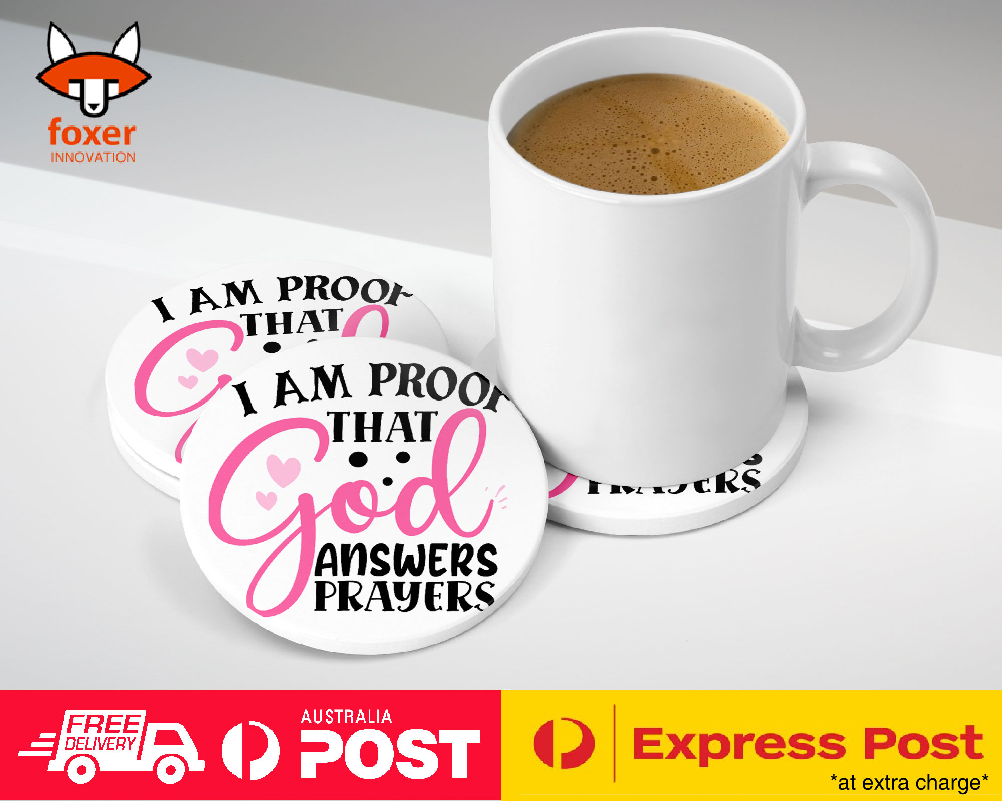 COASTER COFFEE DRINKING MAT|FUN CUTE FUNNY POSITIVE QUOTE #9
