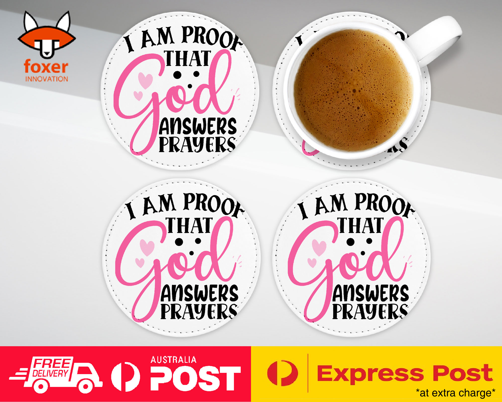 COASTER COFFEE DRINKING MAT|FUN CUTE FUNNY POSITIVE QUOTE #9