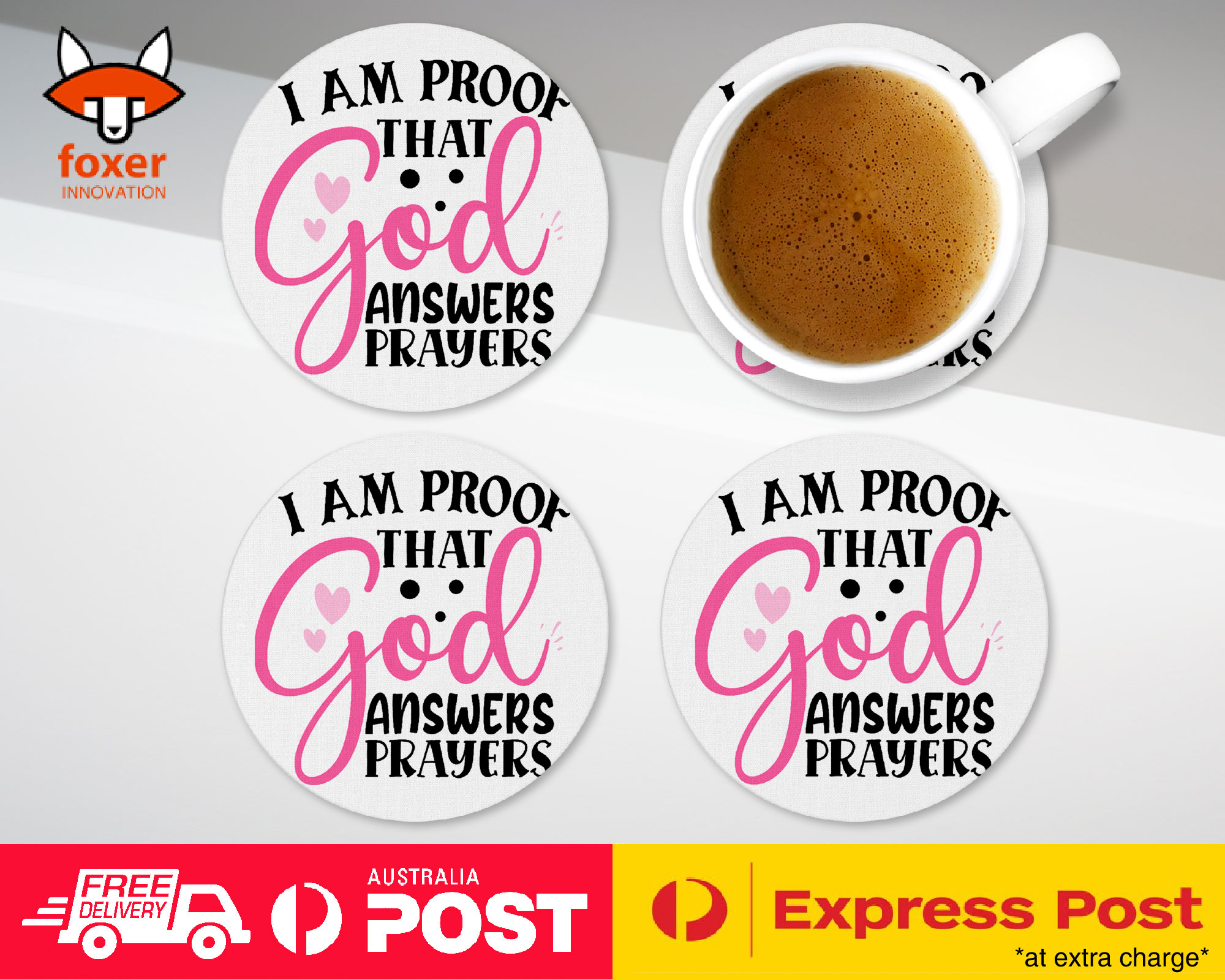 COASTER COFFEE DRINKING MAT|FUN CUTE FUNNY POSITIVE QUOTE #9