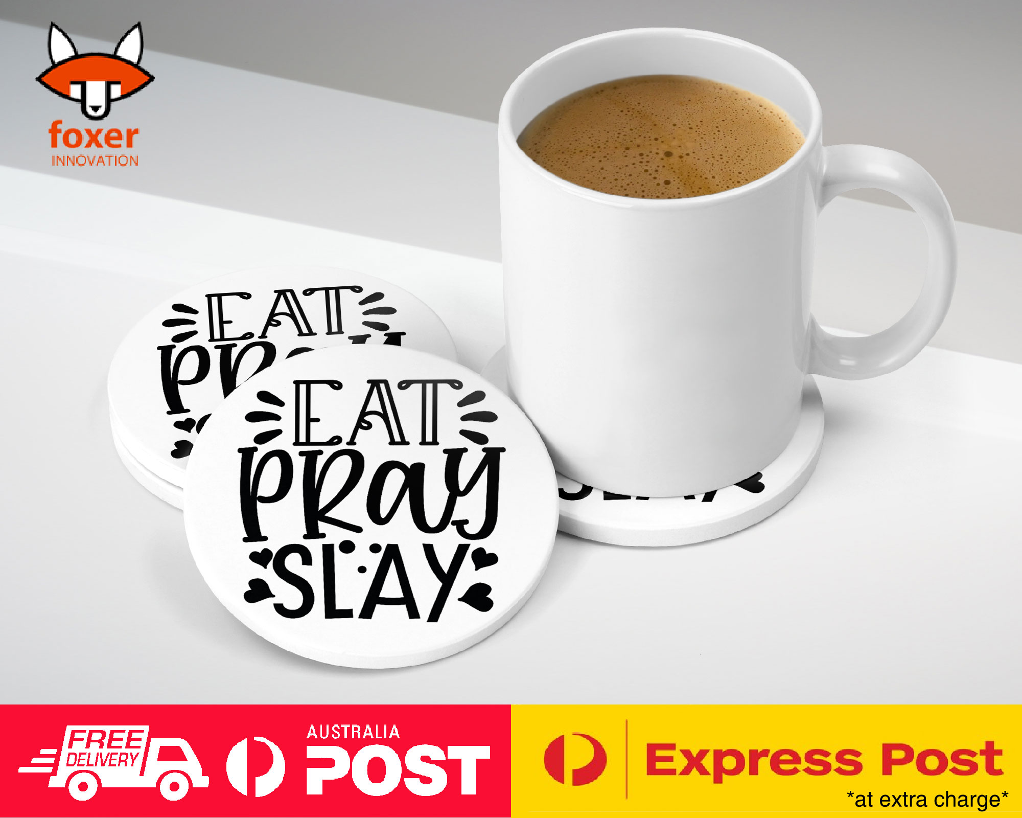 COASTER COFFEE DRINKING MAT|FUN CUTE FUNNY POSITIVE QUOTE #22