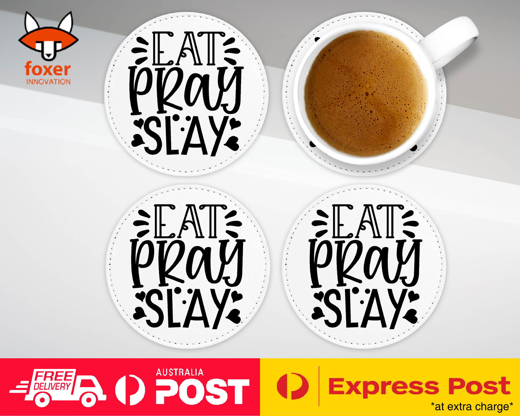 COASTER COFFEE DRINKING MAT|FUN CUTE FUNNY POSITIVE QUOTE #22