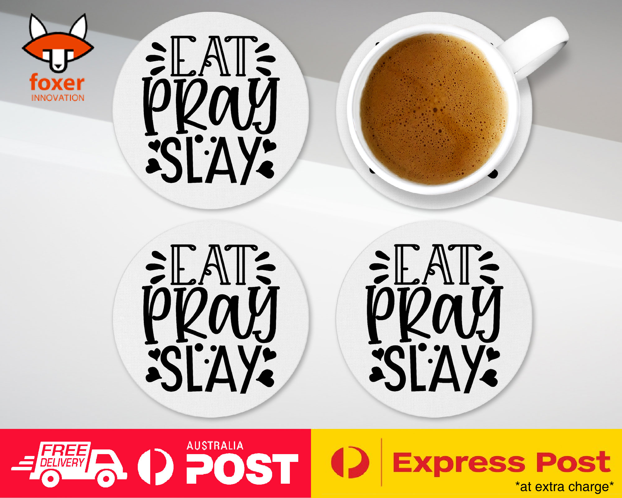 COASTER COFFEE DRINKING MAT|FUN CUTE FUNNY POSITIVE QUOTE #22