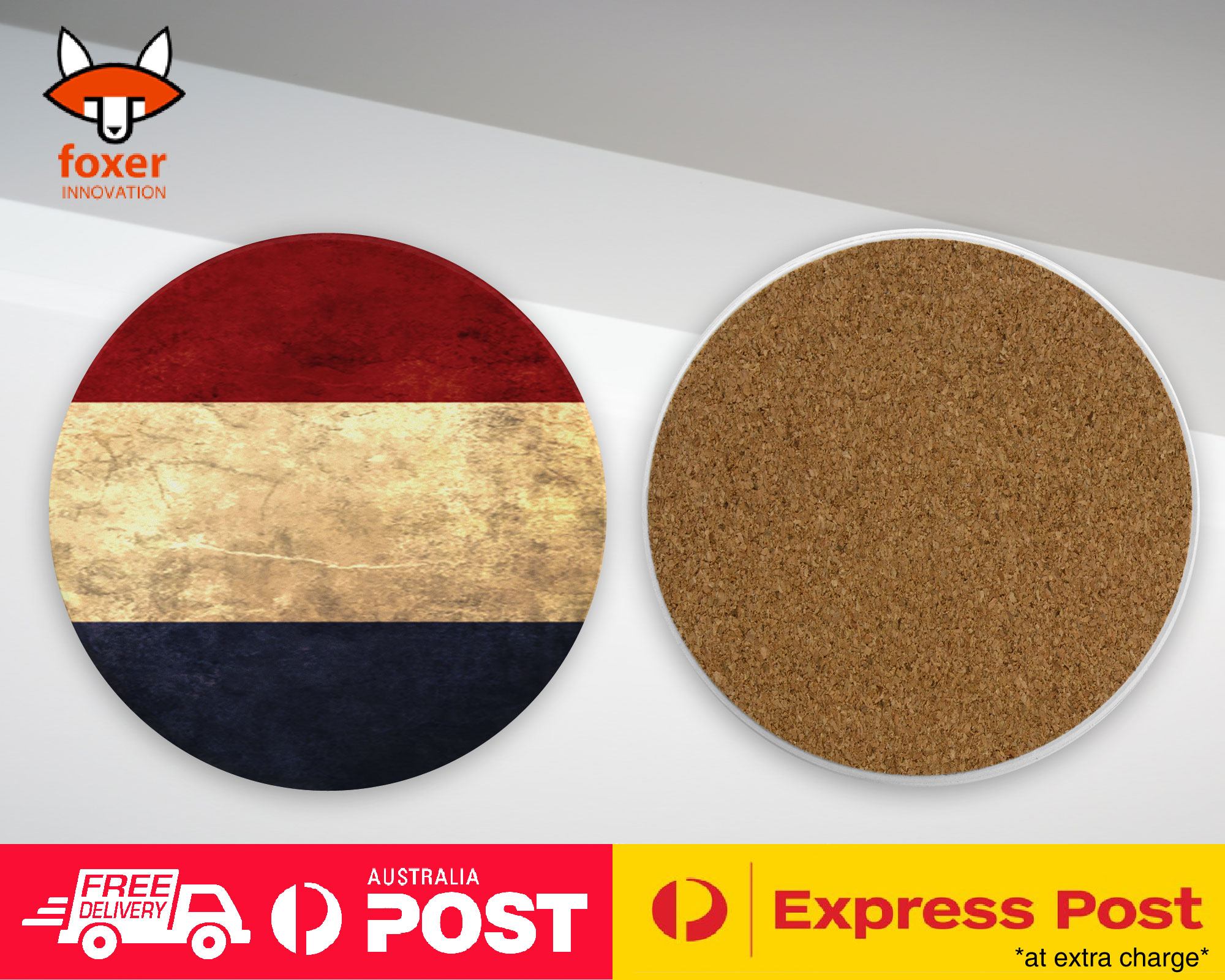 COASTER COFFEE DRINKING MAT|NETHERLANDS COUNTRY FLAG 109