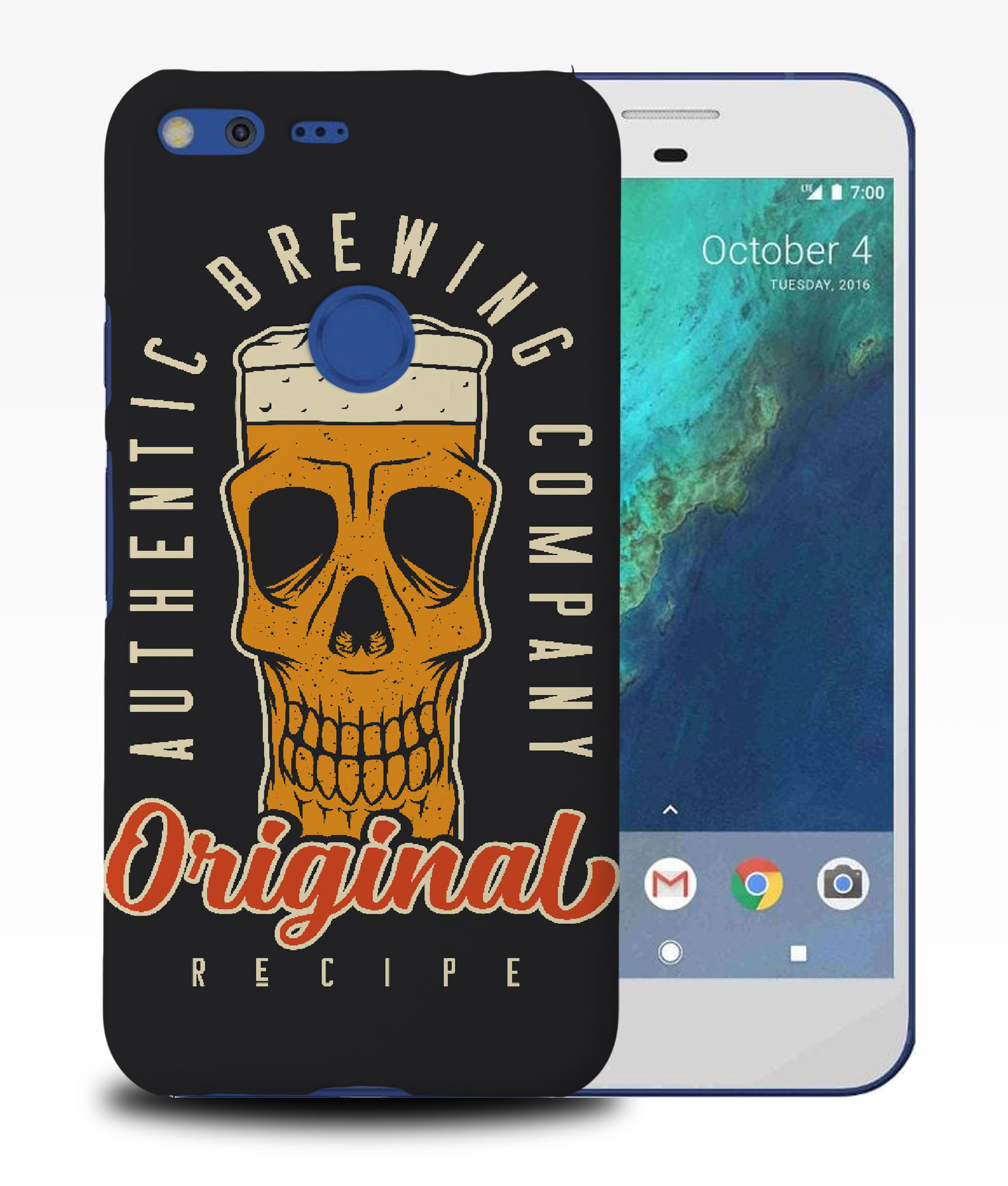 CASE COVER FOR GOOGLE PIXEL|FUNNY BEER SKULL SKELETON - Picture 10 of 11