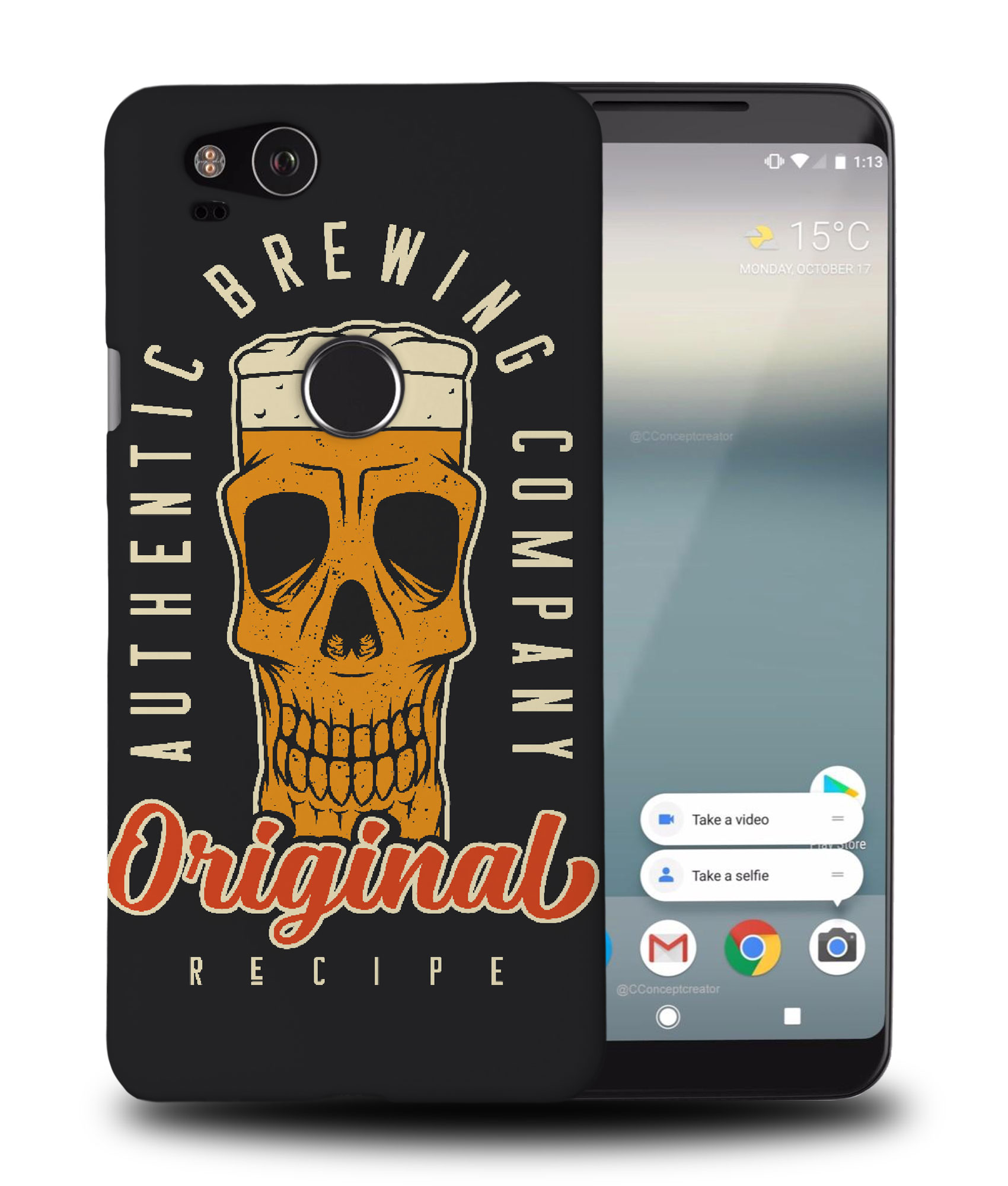 CASE COVER FOR GOOGLE PIXEL|FUNNY BEER SKULL SKELETON - Picture 9 of 11