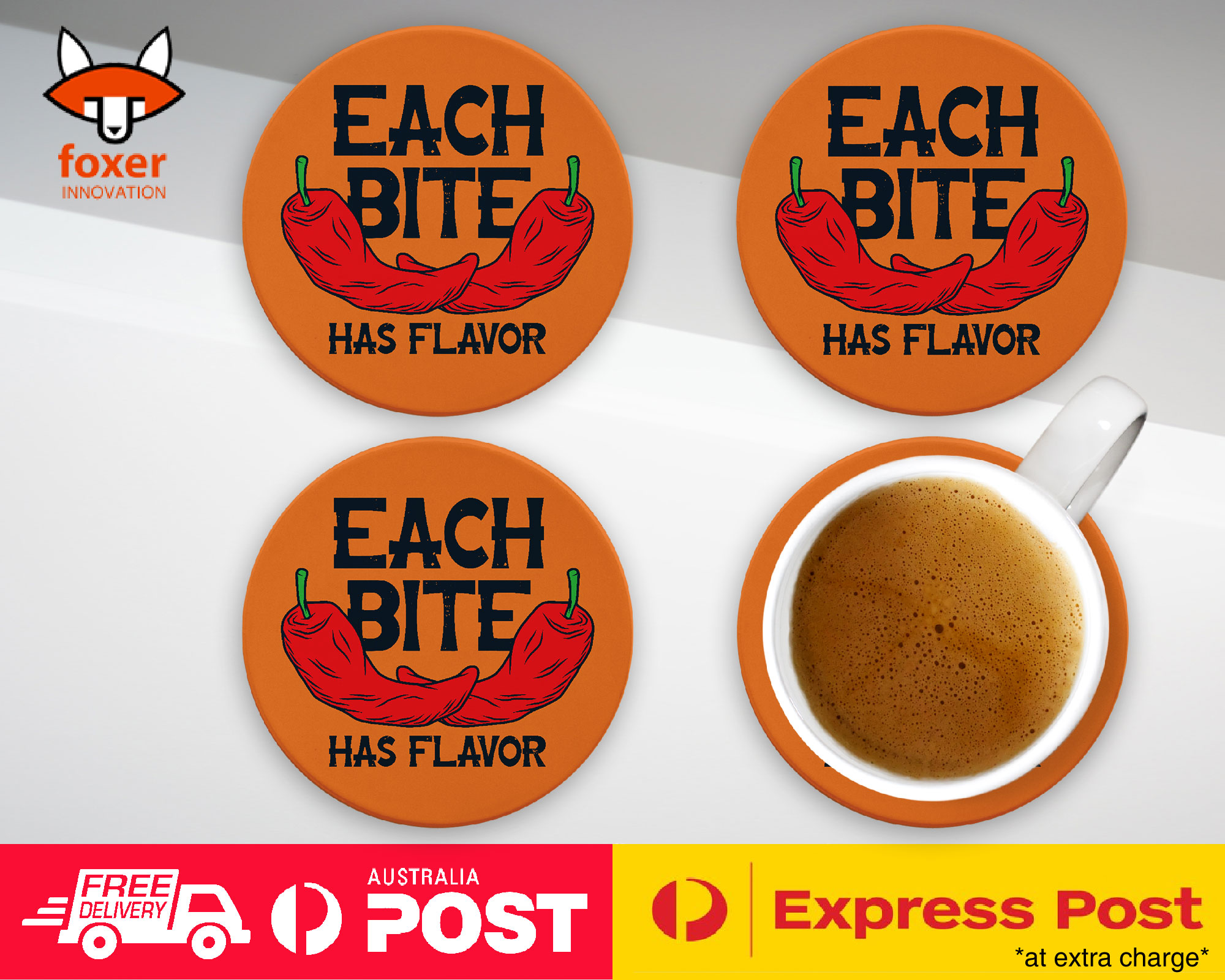 COASTER COFFEE DRINKING MAT|FUNNY HOT SPICY CHILLI QUOTE #3