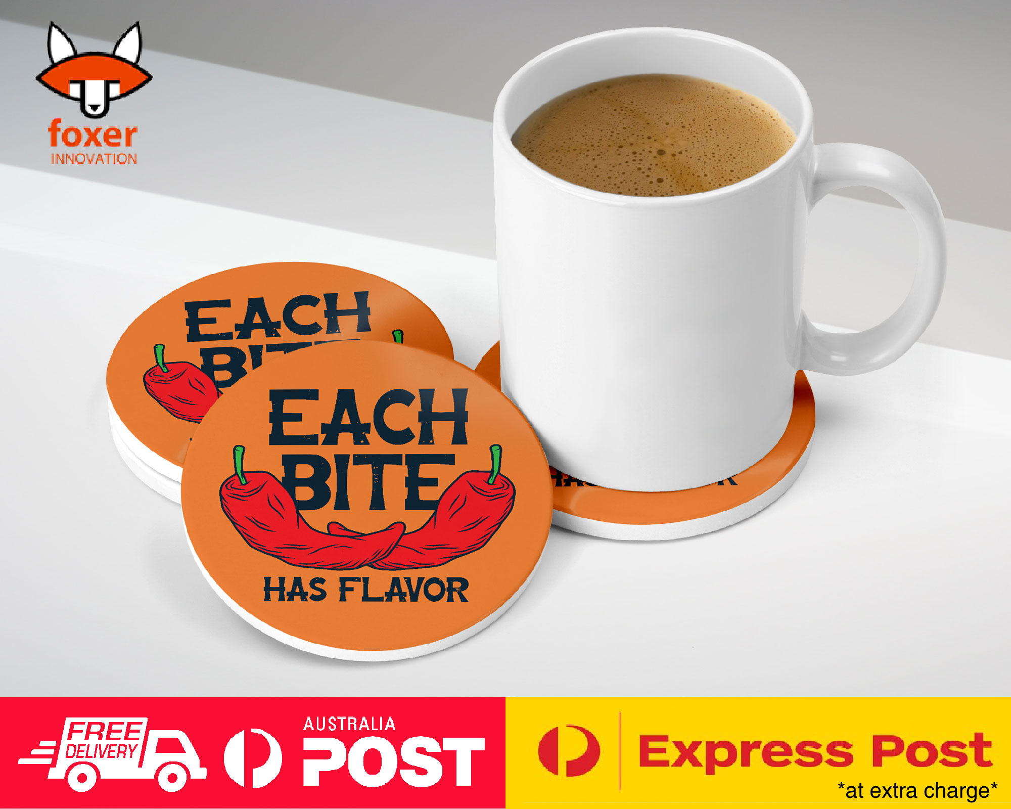 COASTER COFFEE DRINKING MAT|FUNNY HOT SPICY CHILLI QUOTE #3