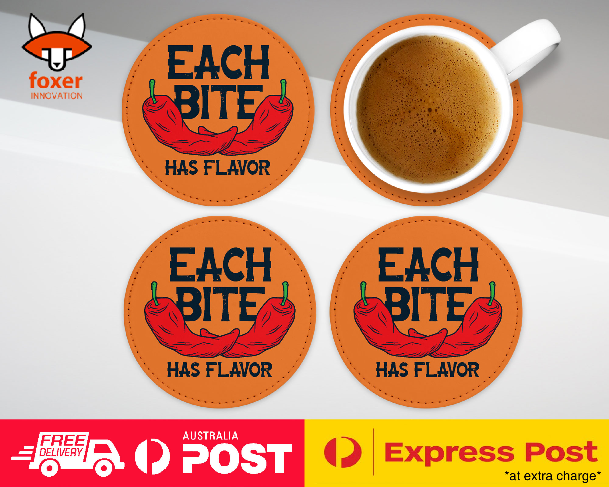 COASTER COFFEE DRINKING MAT|FUNNY HOT SPICY CHILLI QUOTE #3