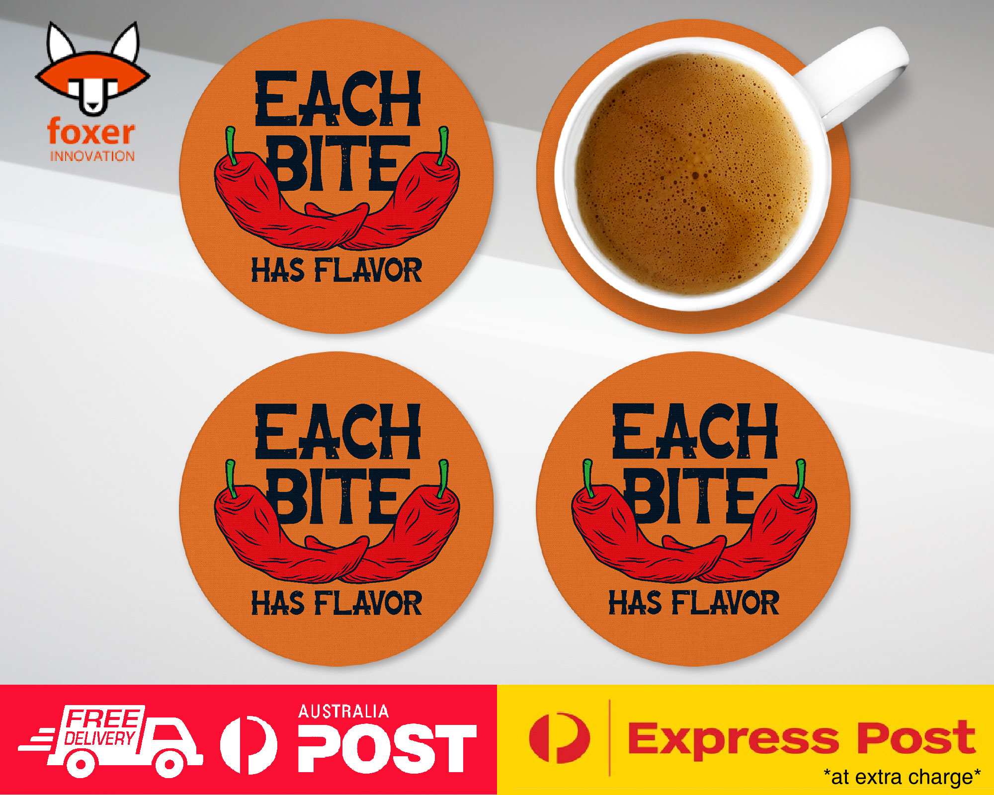 COASTER COFFEE DRINKING MAT|FUNNY HOT SPICY CHILLI QUOTE #3