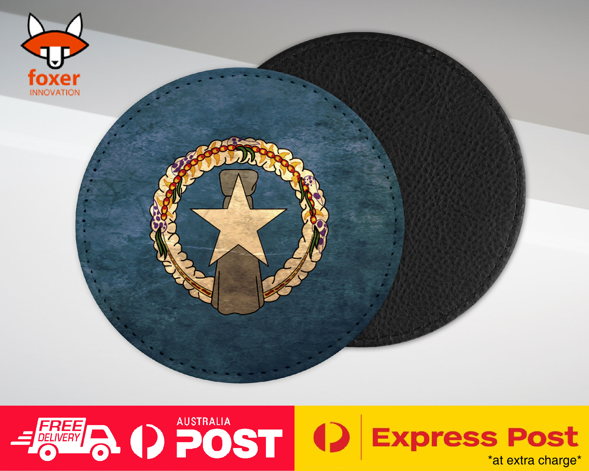 COASTER COFFEE DRINKING MAT|NORTHERN MARIANA ISLANDS FLAG