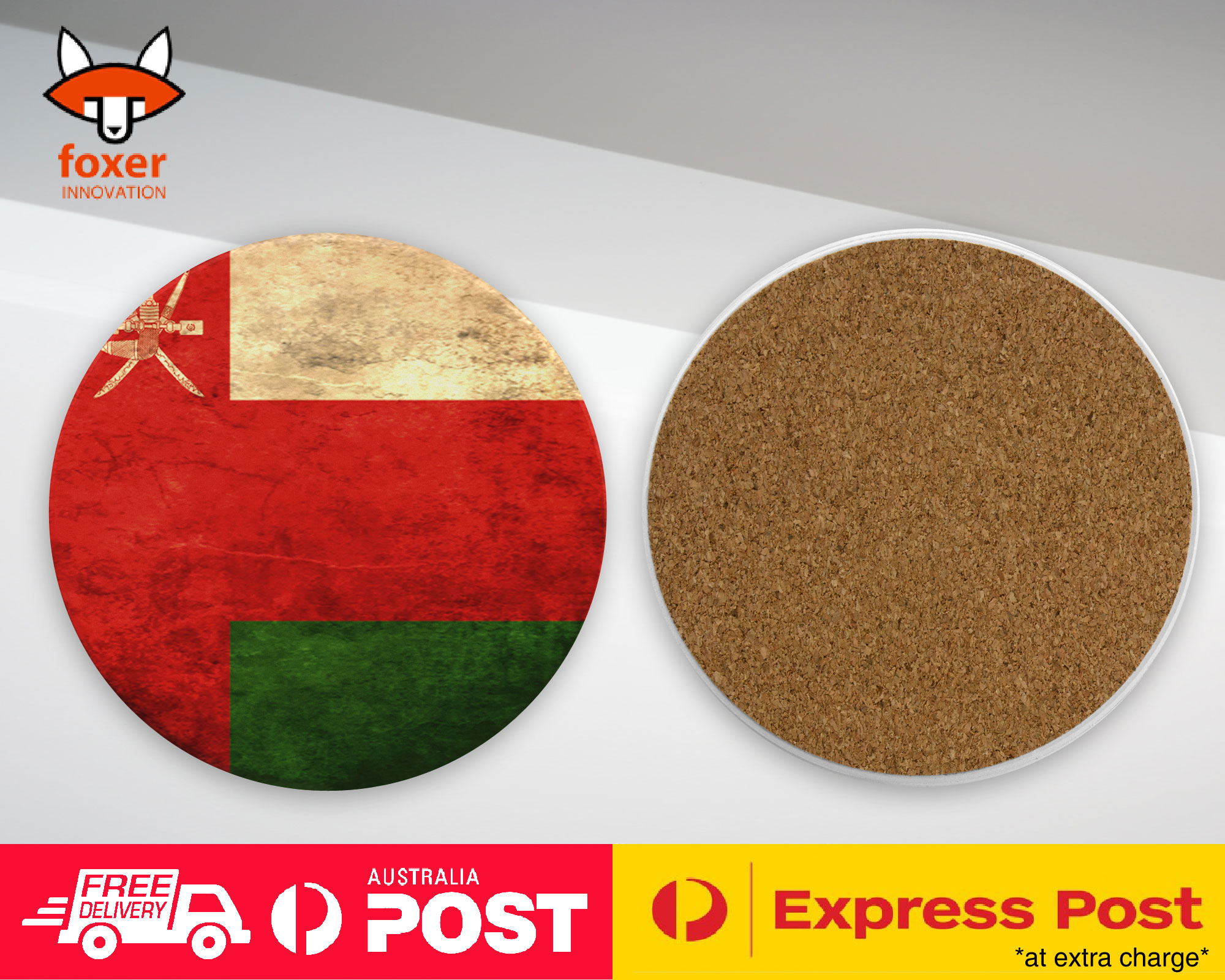 COASTER COFFEE DRINKING MAT|OMAN COUNTRY FLAG 115