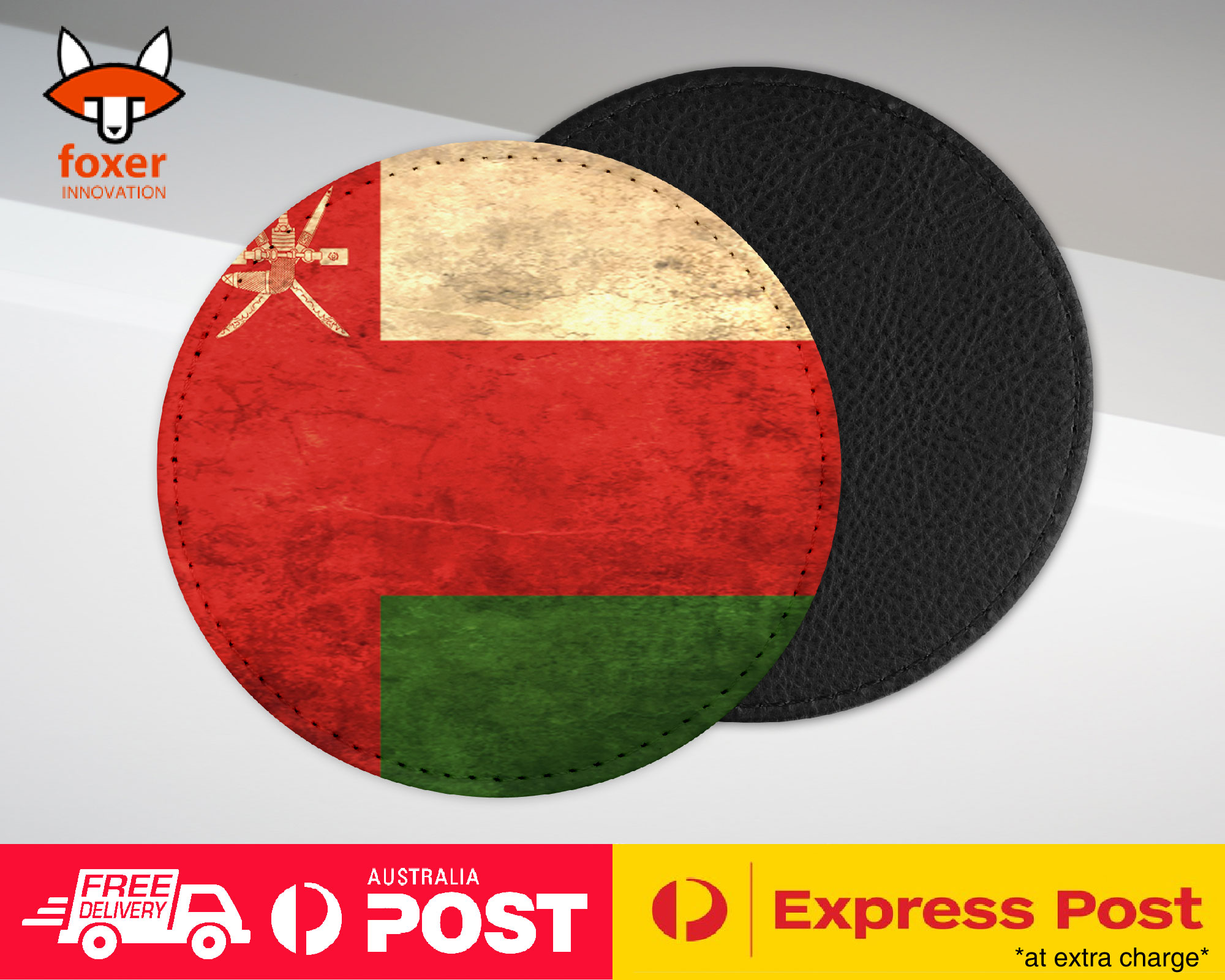 COASTER COFFEE DRINKING MAT|OMAN COUNTRY FLAG 115