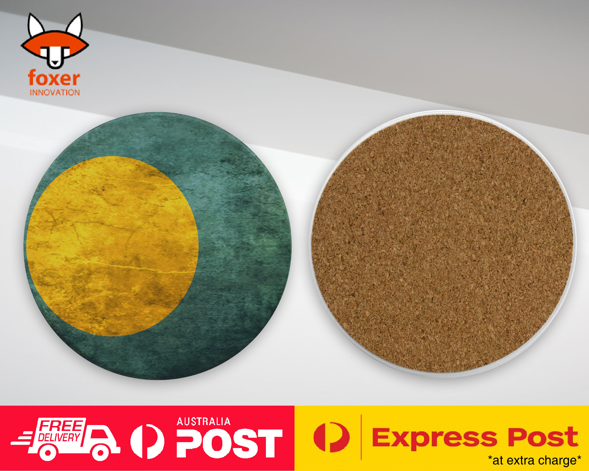 COASTER COFFEE DRINKING MAT|PALAU COUNTRY FLAG 117