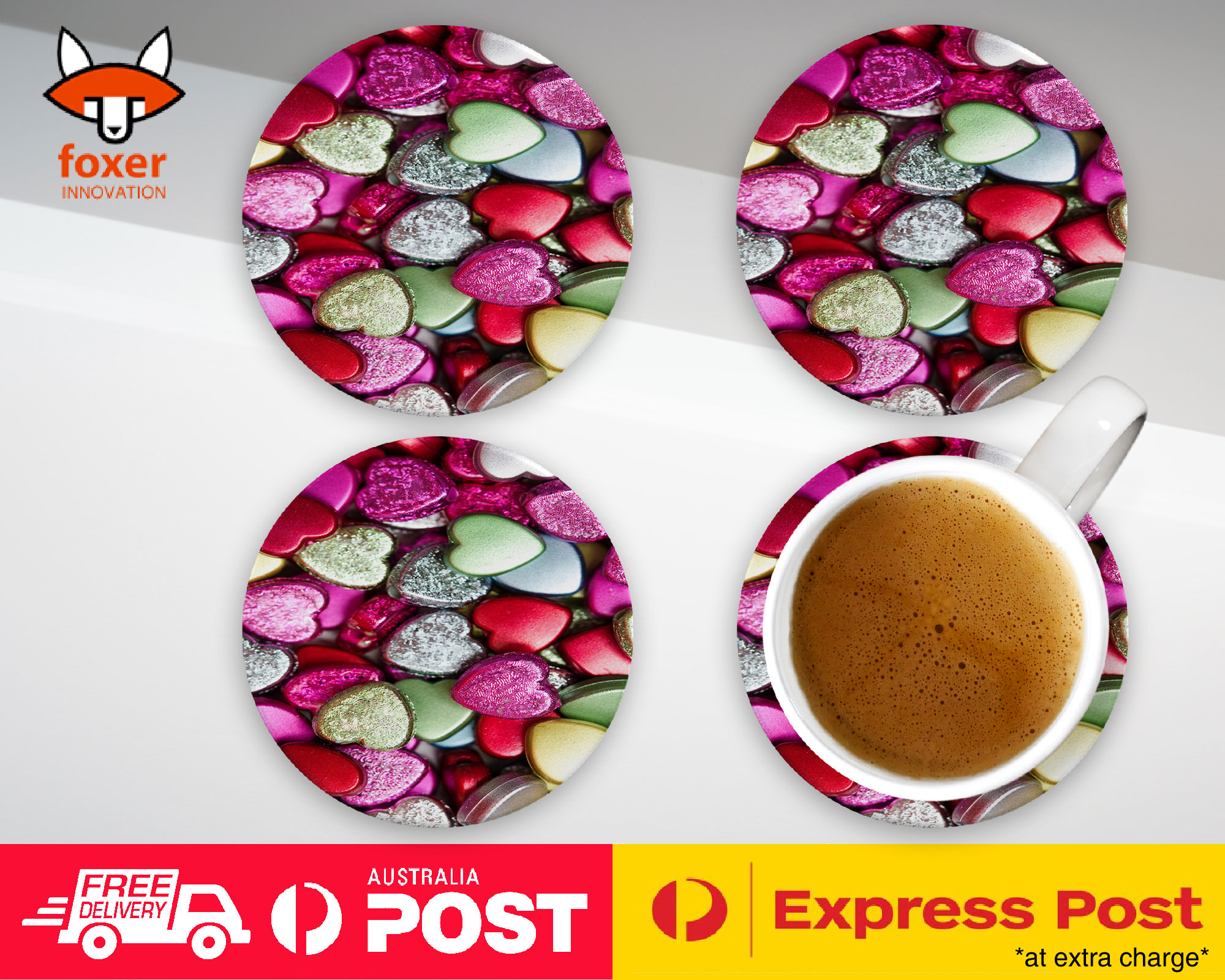 COASTER COFFEE DRINKING MAT|CUTE CHOCOLATE ADORABLE CANDY #4