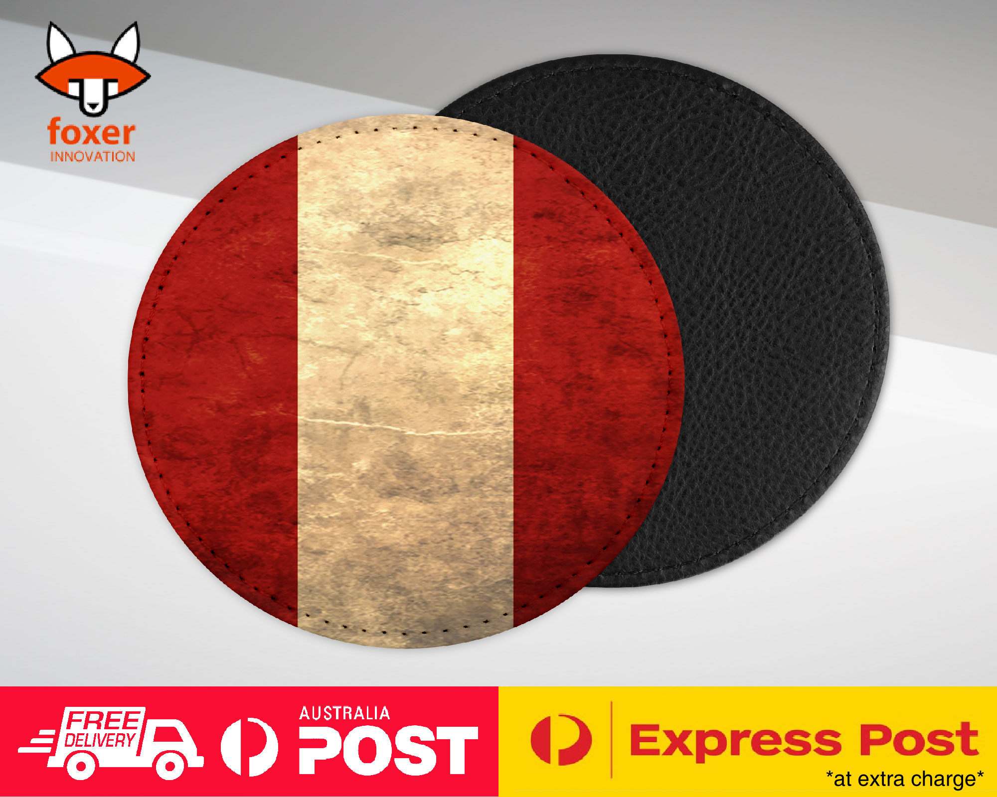 COASTER COFFEE DRINKING MAT|PERU COUNTRY FLAG 120