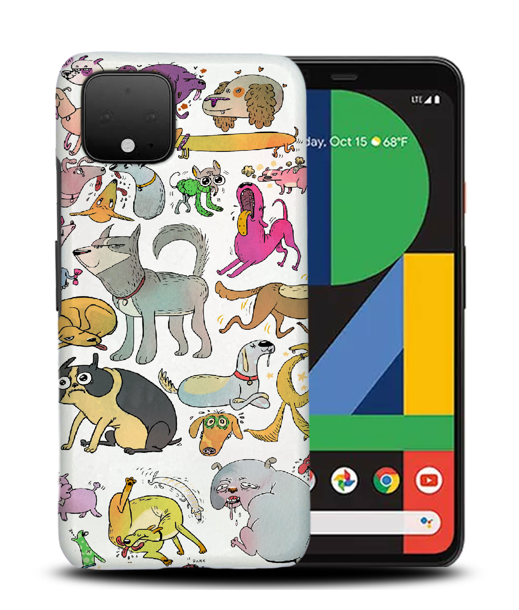 CASE COVER FOR GOOGLE PIXEL|CUTE DOG PUPPY COLLAGE DRAWING - Picture 5 of 11