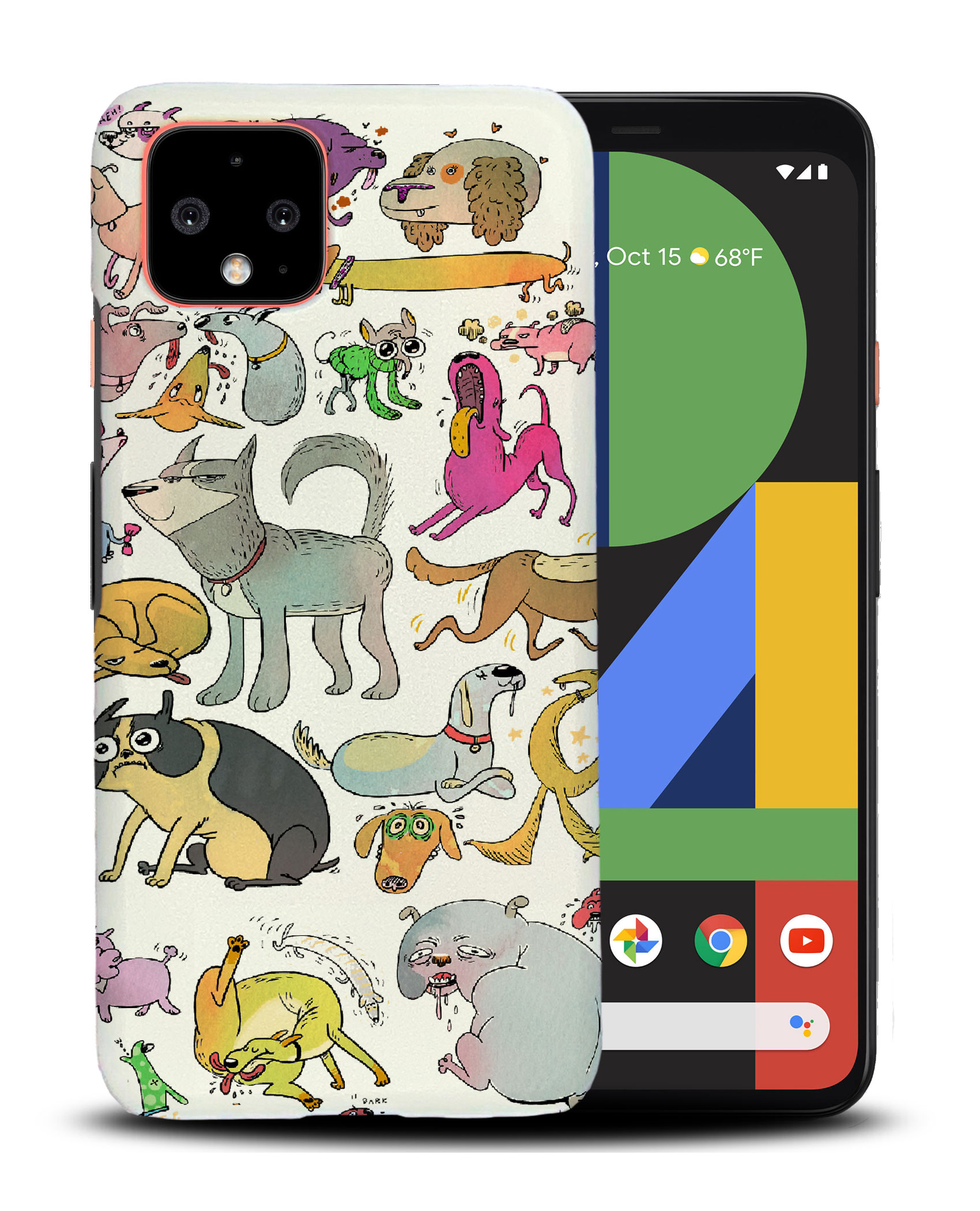 CASE COVER FOR GOOGLE PIXEL|CUTE DOG PUPPY COLLAGE DRAWING - Picture 4 of 11