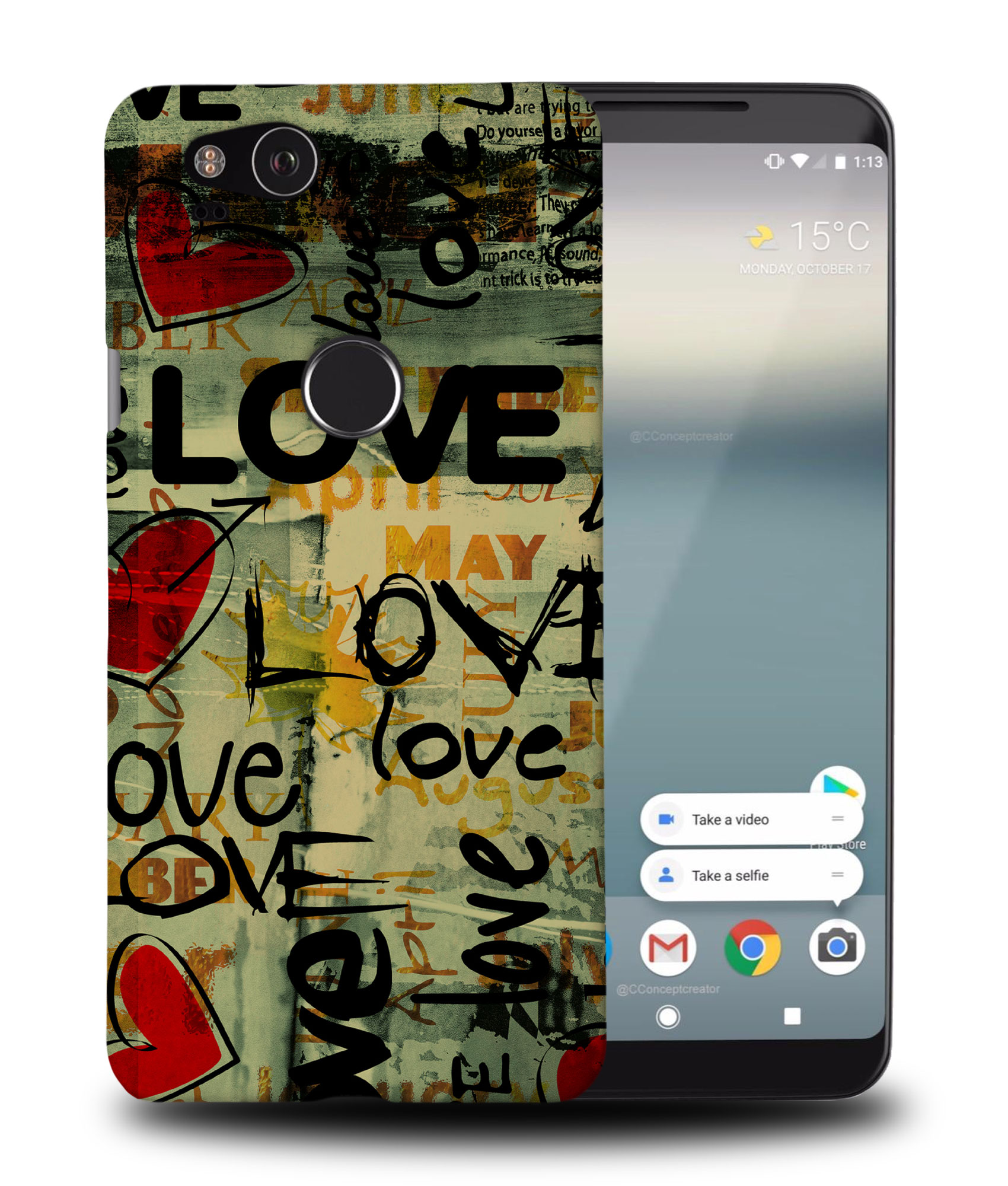 FUNDA PARA GOOGLE PIXEL|LOVE HEART DOODLE VINTAGE #1 - Imagen 9 de 11