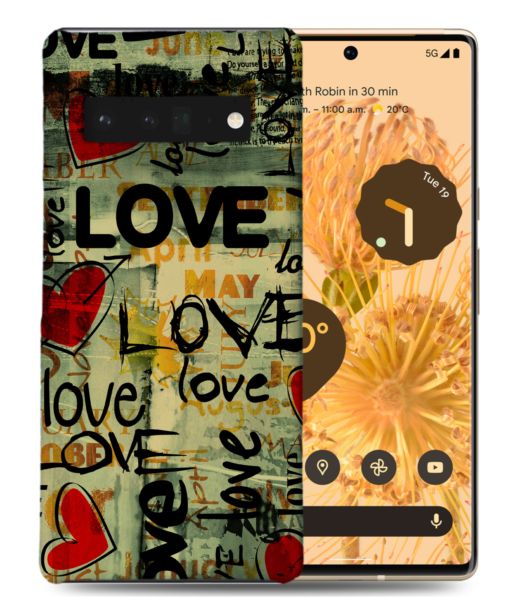 FUNDA PARA GOOGLE PIXEL|LOVE HEART DOODLE VINTAGE #1 - Imagen 2 de 11