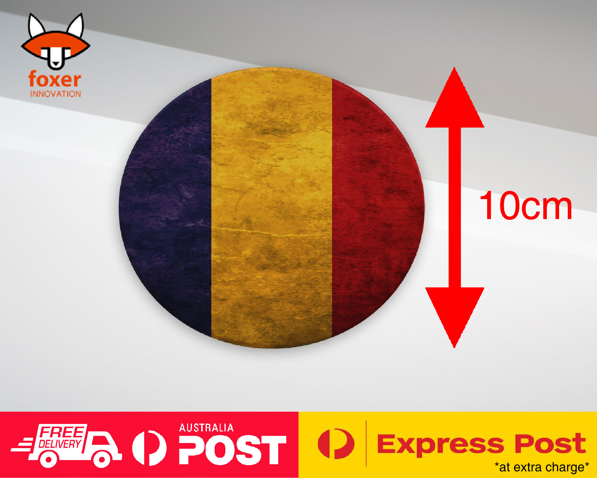 COASTER COFFEE DRINKING MAT|ROMANIA COUNTRY FLAG 125