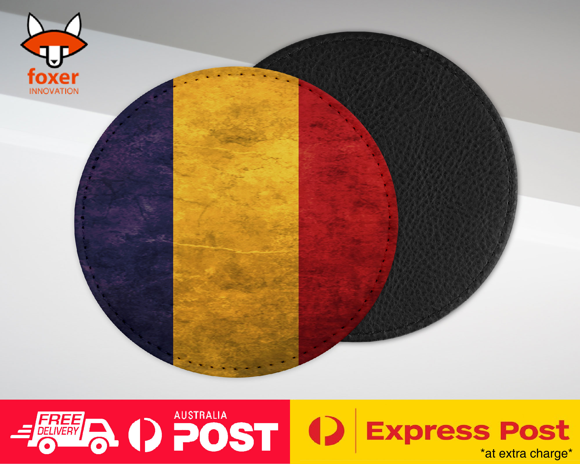 COASTER COFFEE DRINKING MAT|ROMANIA COUNTRY FLAG 125