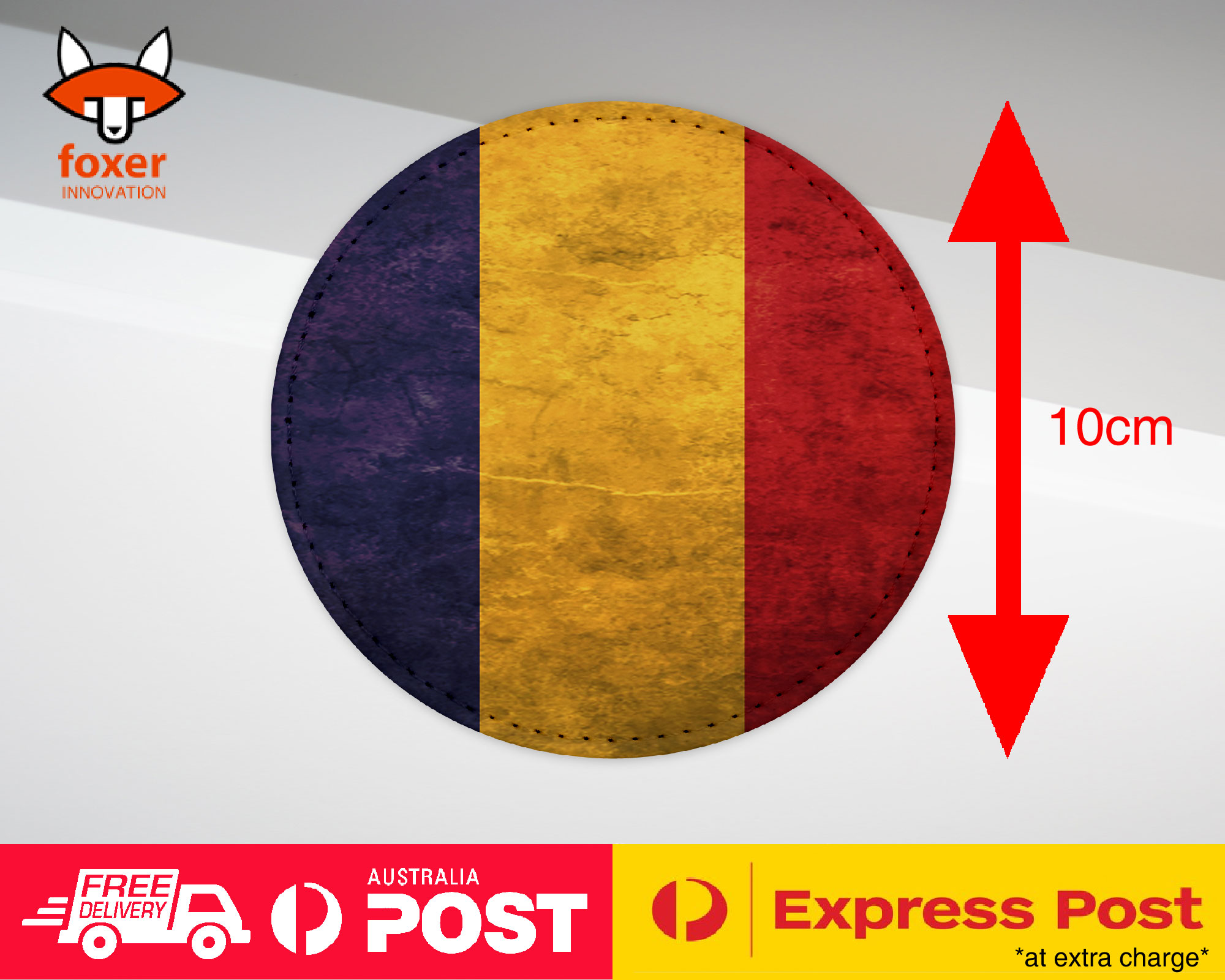 COASTER COFFEE DRINKING MAT|ROMANIA COUNTRY FLAG 125