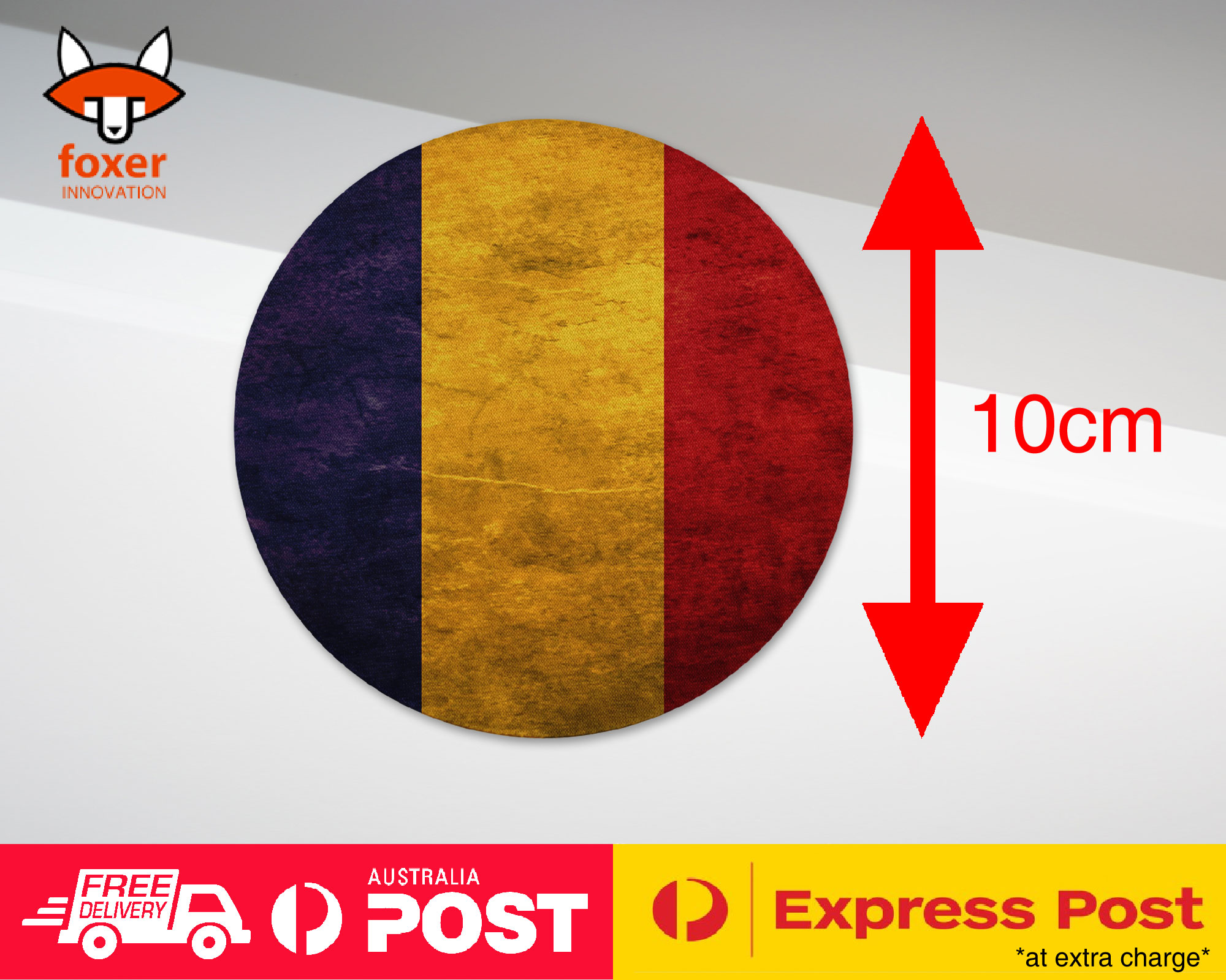 COASTER COFFEE DRINKING MAT|ROMANIA COUNTRY FLAG 125