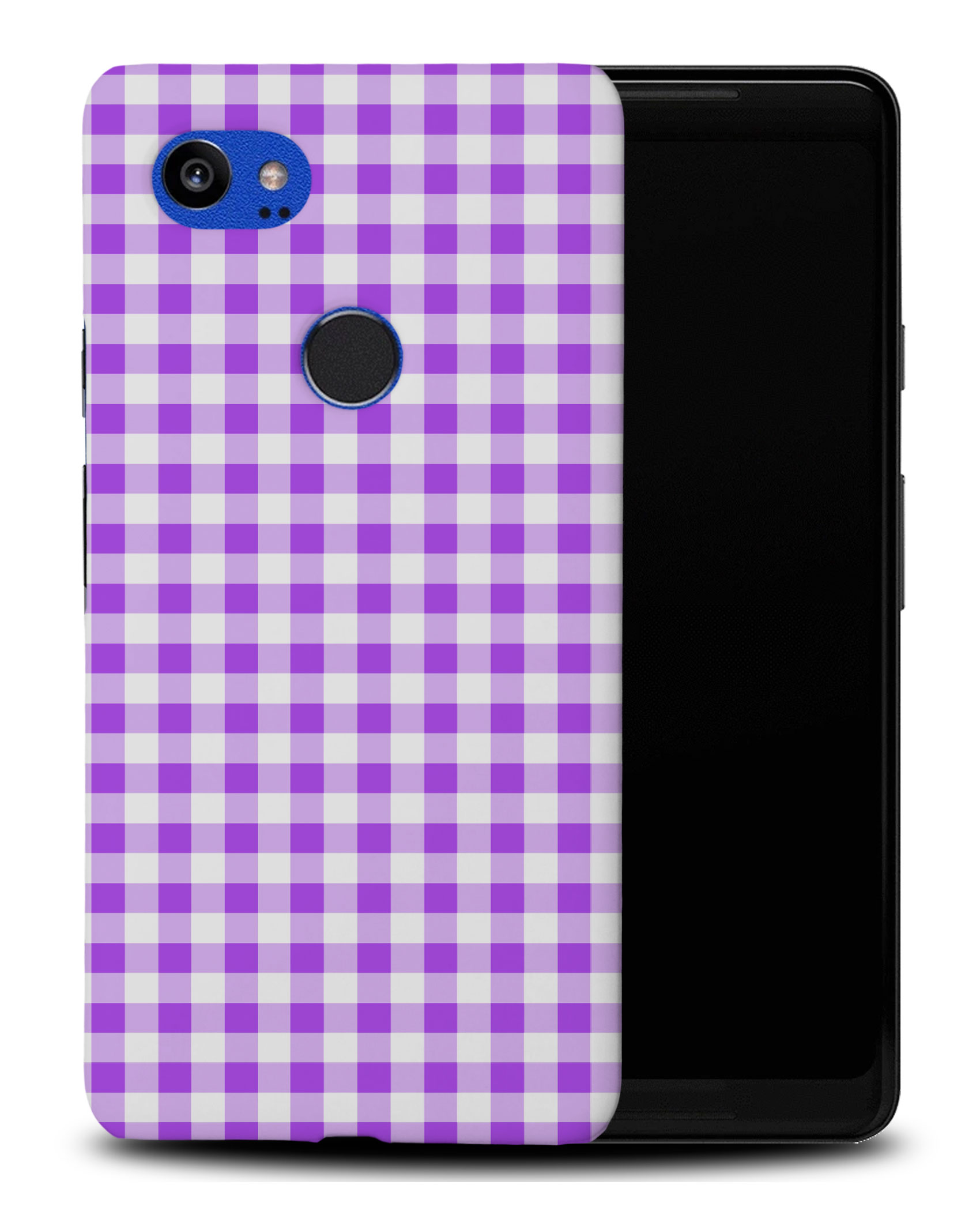 CASE COVER FOR GOOGLE PIXEL|PURPLE CHECKERED PATTERN #6 - Picture 8 of 11