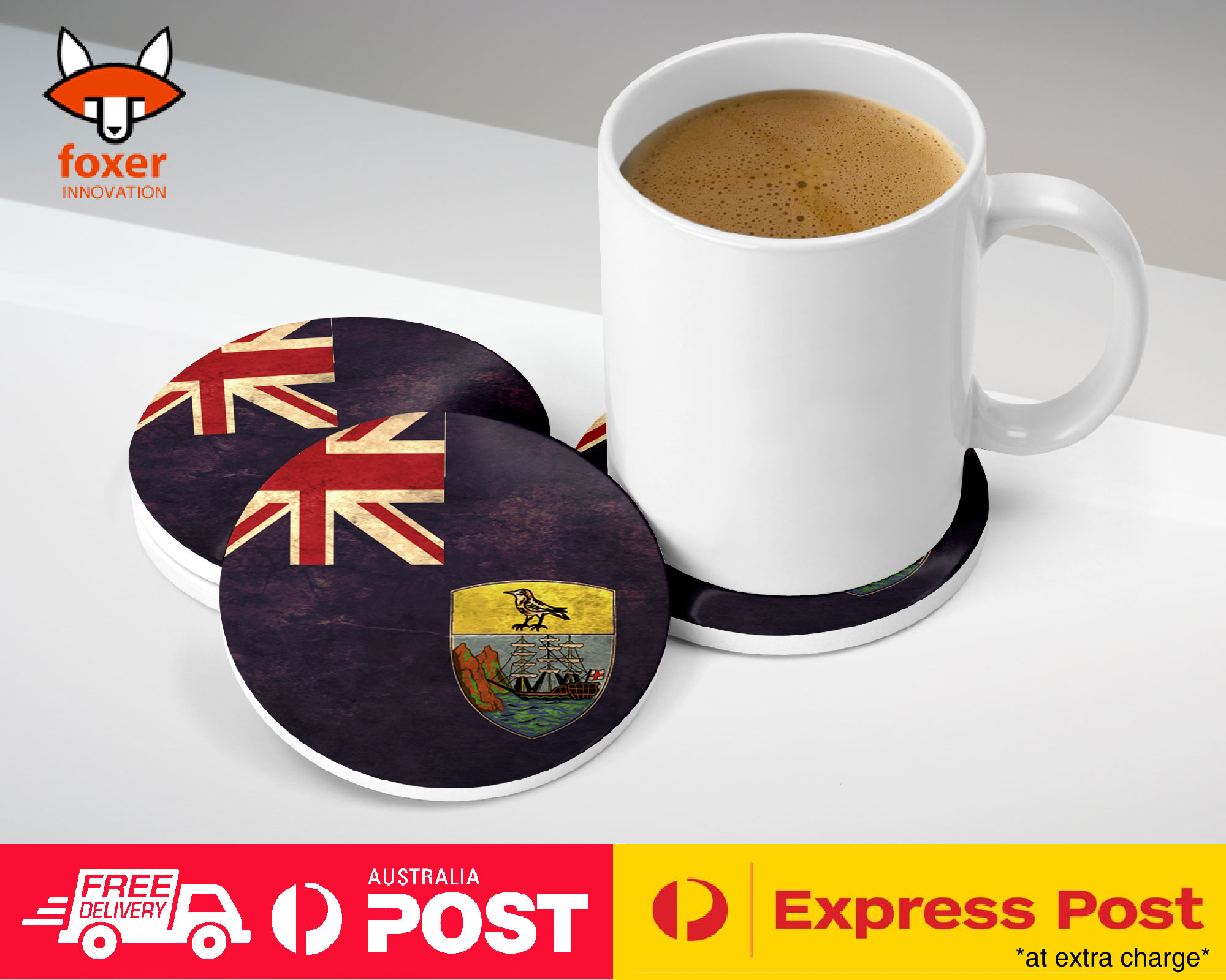 COASTER COFFEE DRINKING MAT|SAINT HELENA COUNTRY FLAG